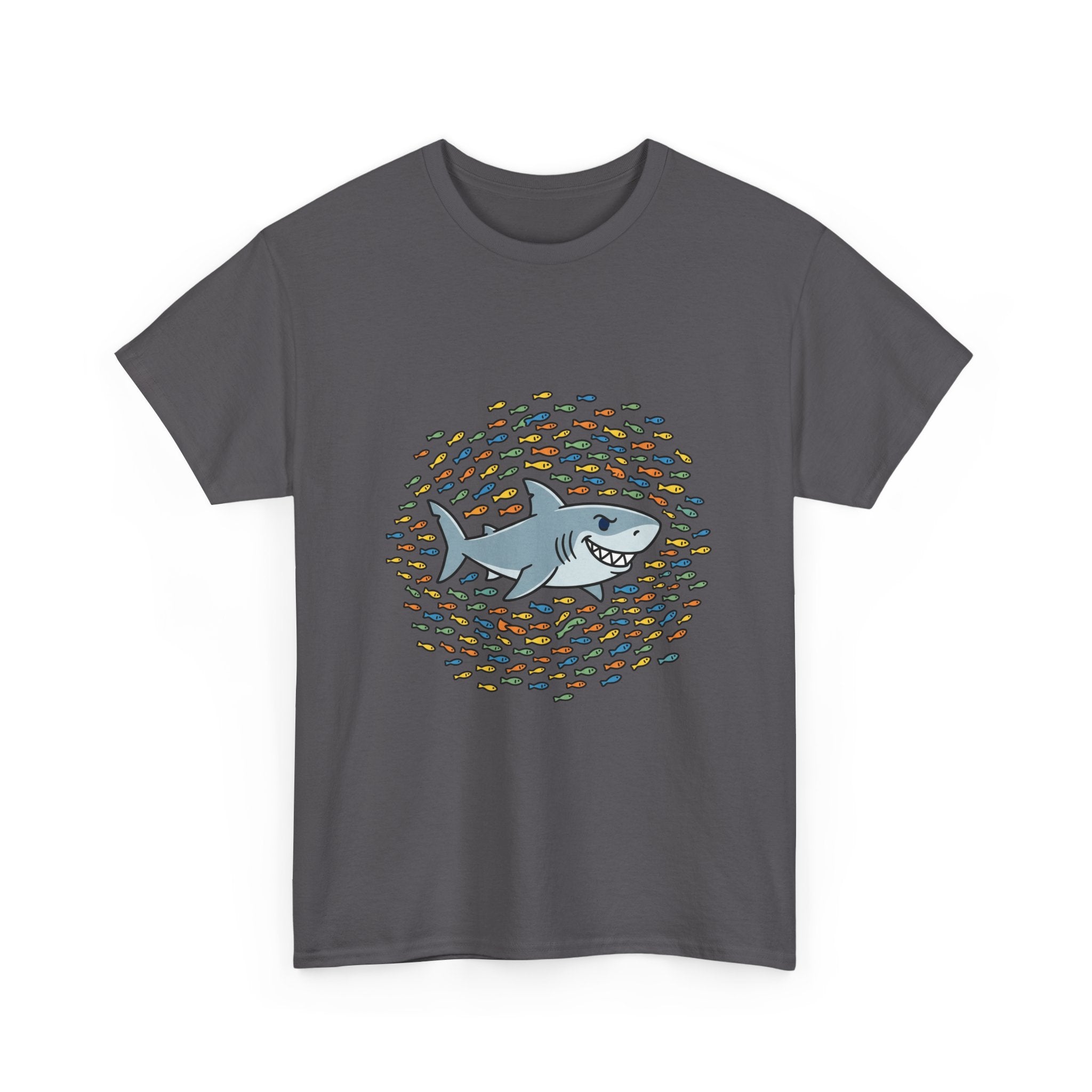 Shark and School Graphic Tee — Cute Ocean Kids Shirt