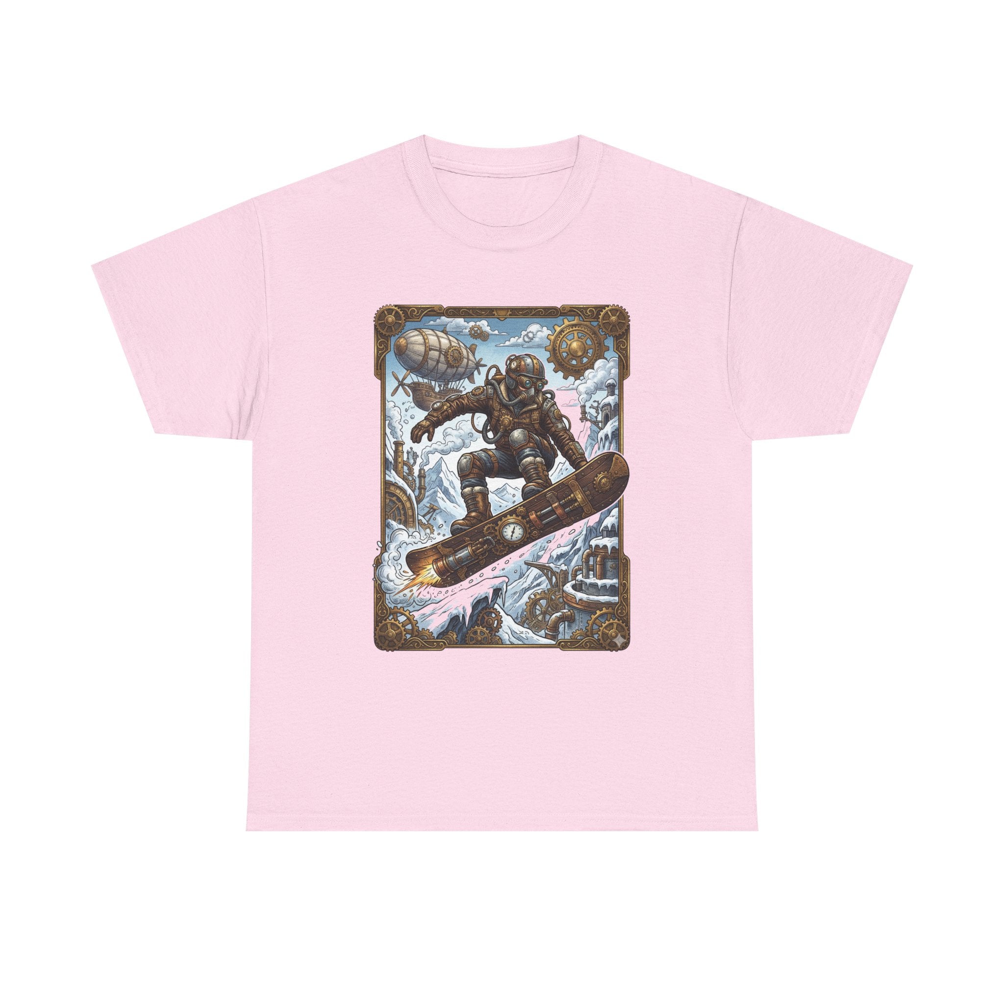 Steampunk Snowboarder Tee — Vintage Deep-Sea Snowboarding Graphic Shirt