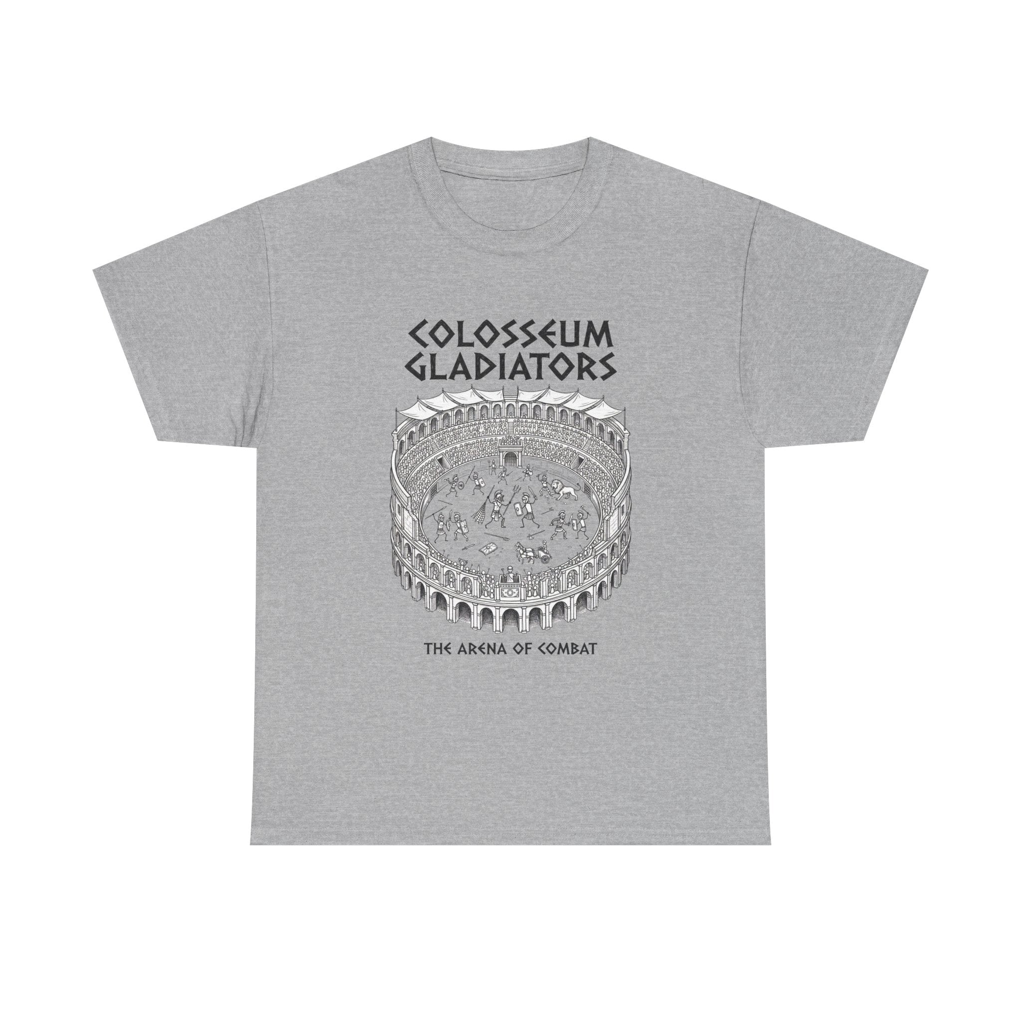 Colosseum Gladiators Tee — Ancient Roman Arena Graphic T-Shirt
