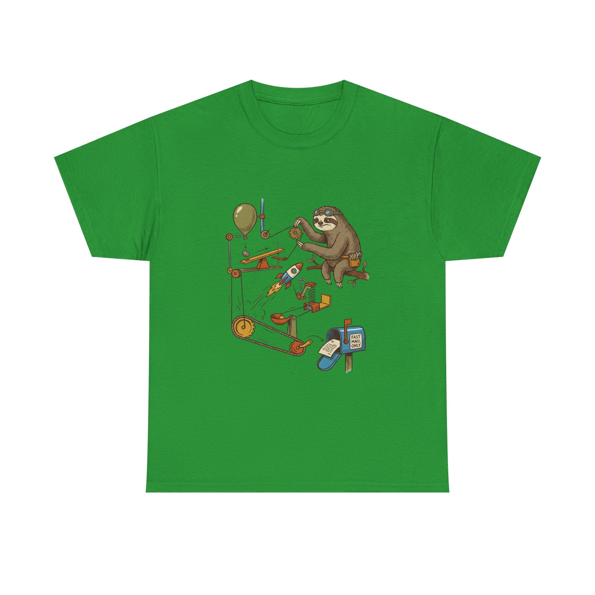 T-Shirt — Sloth Rube Goldberg Machine Graphic Tee