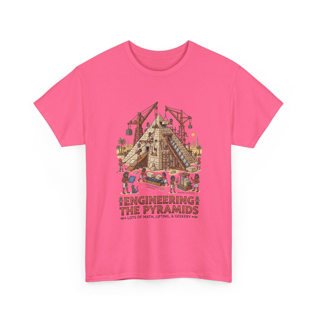 Pyramids Engineering T-Shirt – Vintage Egypt Construction Graphic Tee