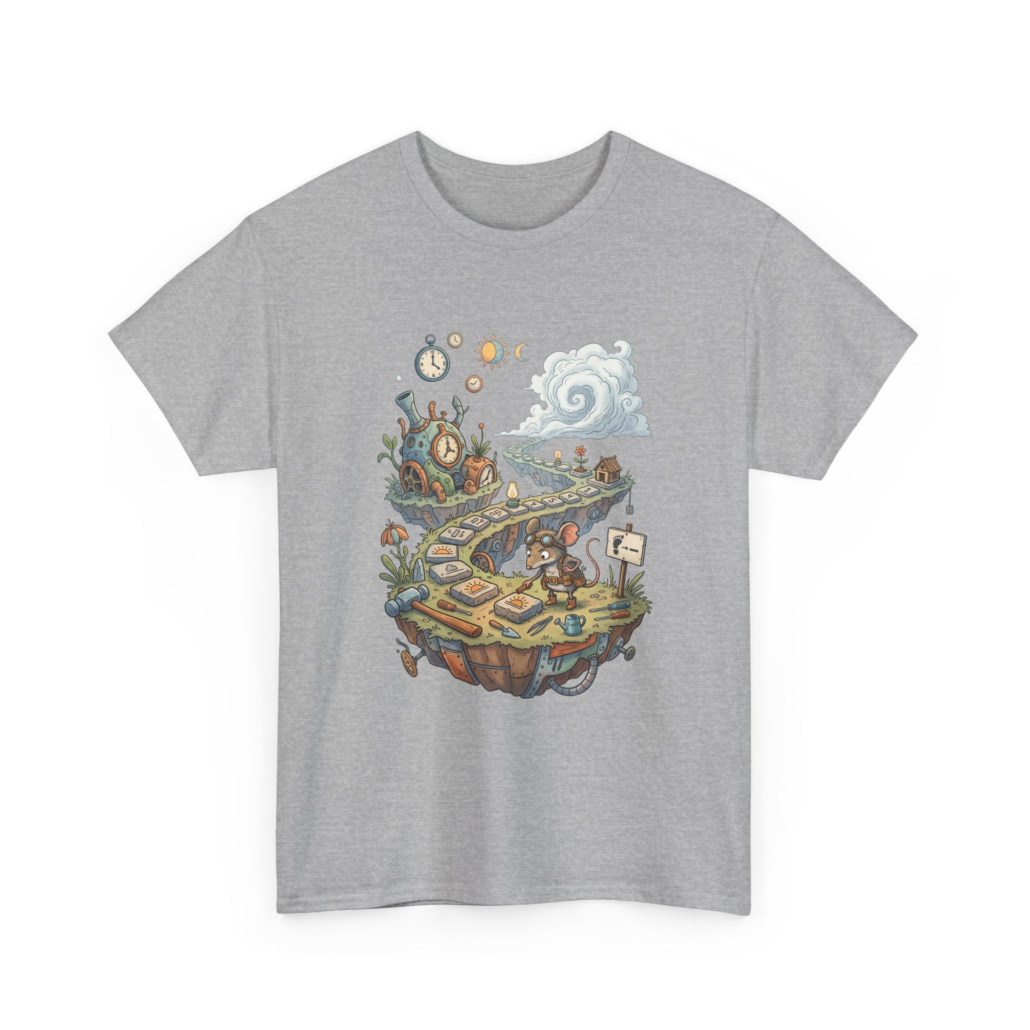 T-Shirt — Fantasy Floating Island Roadmap Illustration Tee