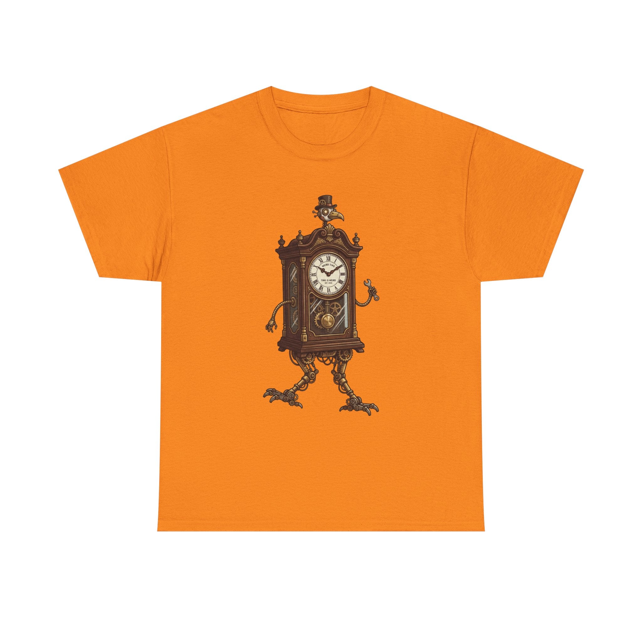 Clockwork Grandfather Tee — Vintage Walking Clock Graphic T-Shirt