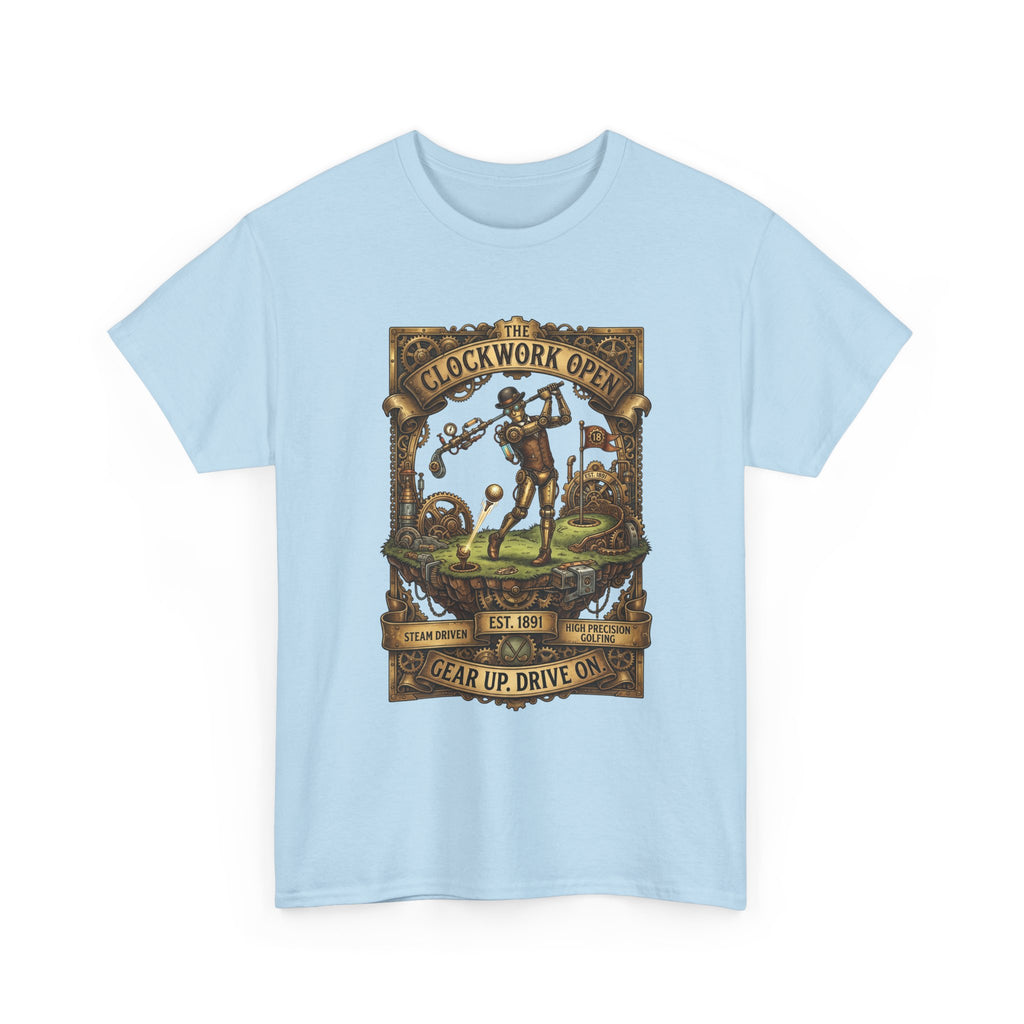 Steampunk Golf Tee — Vintage Mechanical Tin Man Graphic T-Shirt
