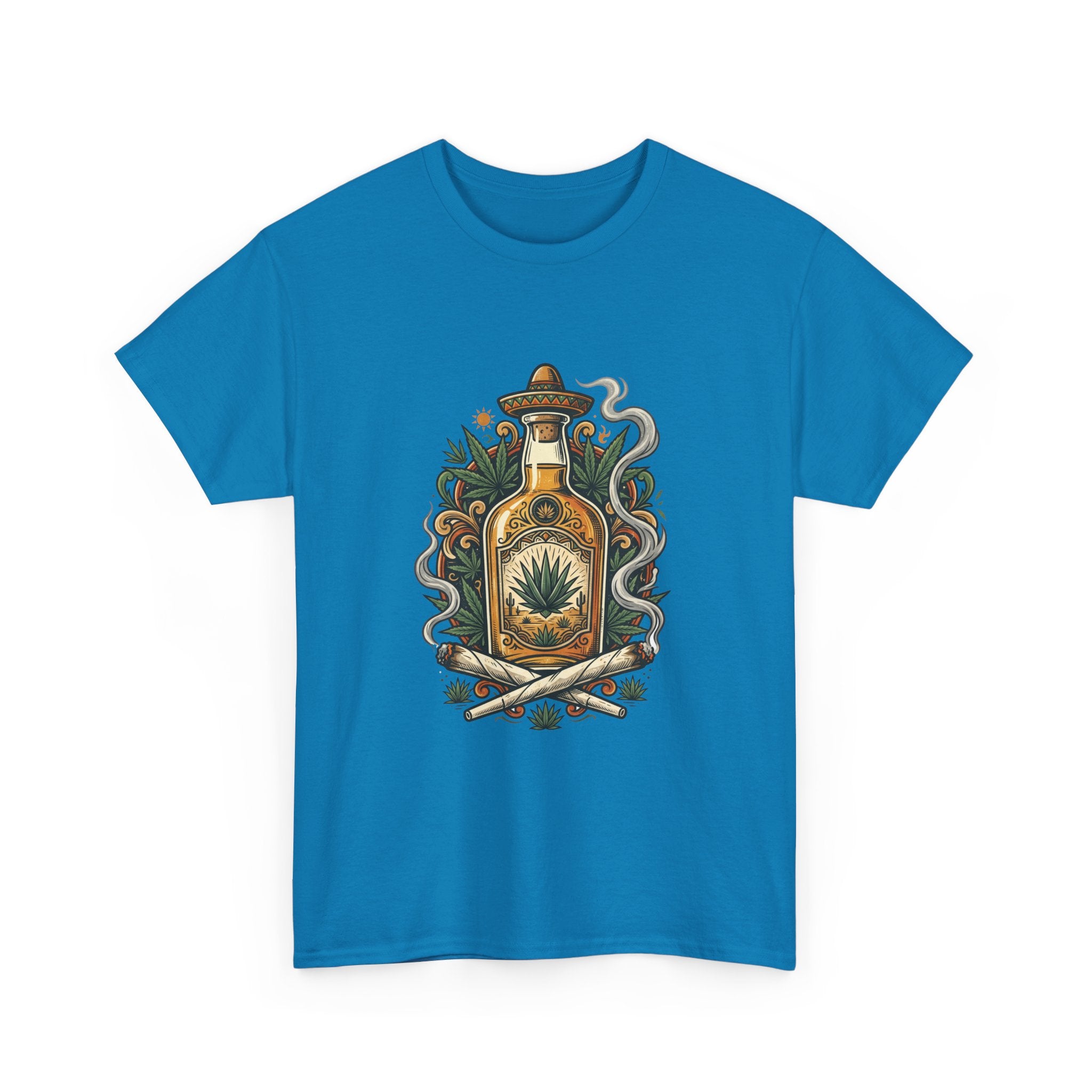 Tequila Bottle Graphic Tee — Agave Spirit Illustration T-Shirt