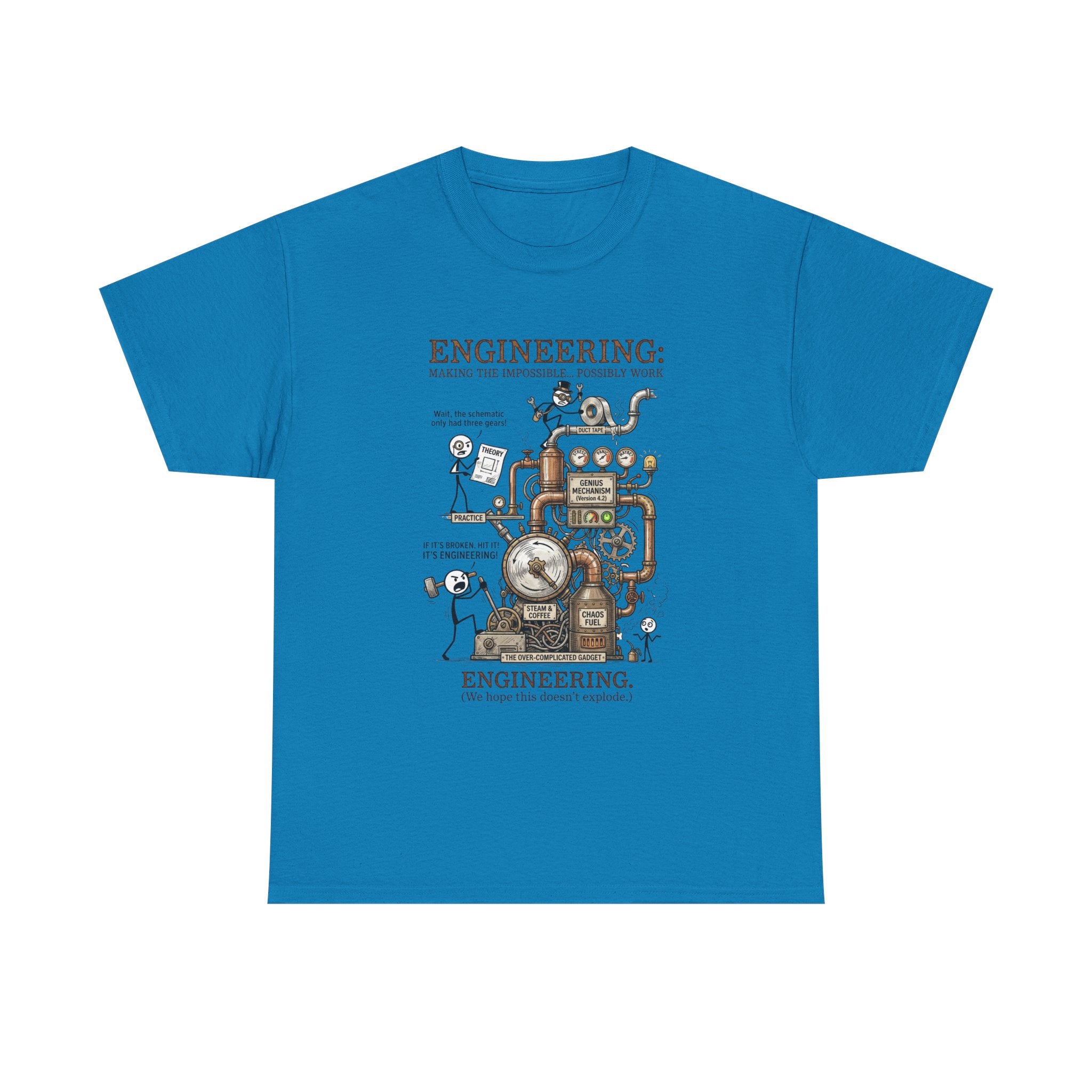 Engineering T‑Shirt – Coffee Diagram Tee (Funny "Engineering: Making the Impossible Work")