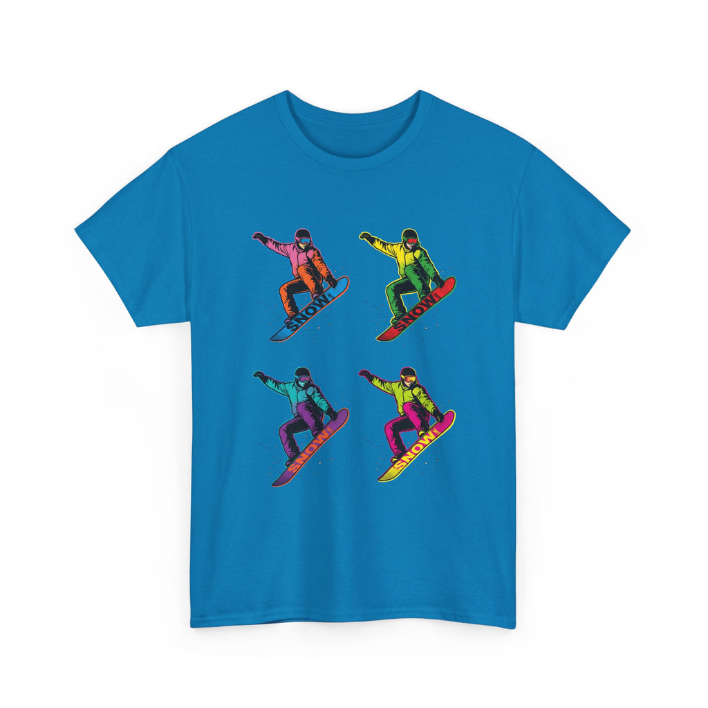 Snowboarder Pop Art T-Shirt – Colorful Retro Snowboarding Graphic Tee