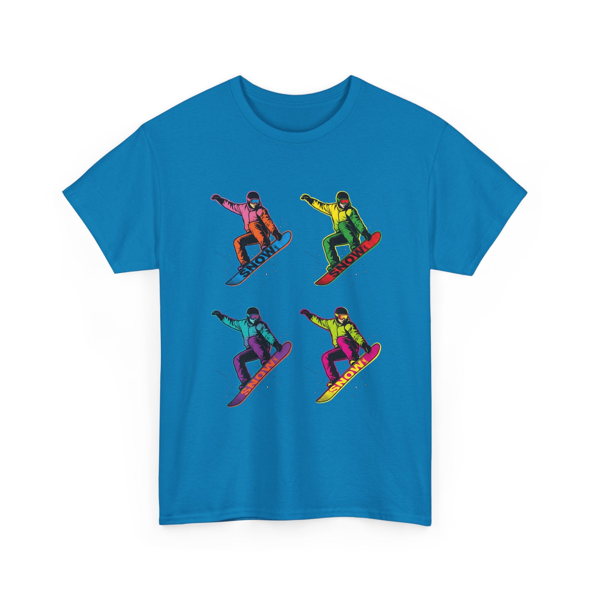 Snowboarder Pop Art T-Shirt – Colorful Retro Snowboarding Graphic Tee