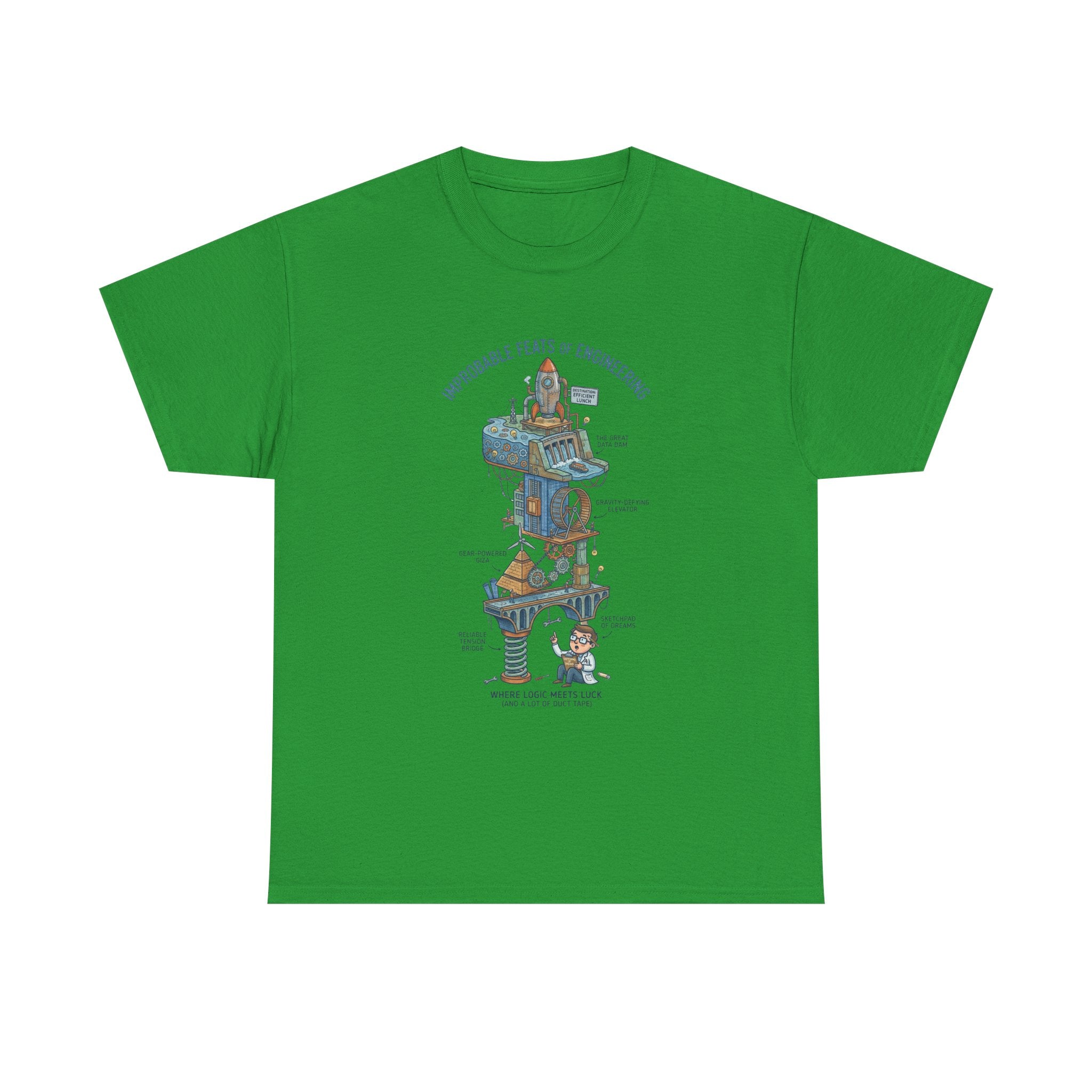 Engineering Feats T‑Shirt — Engineering Diagram Tee
