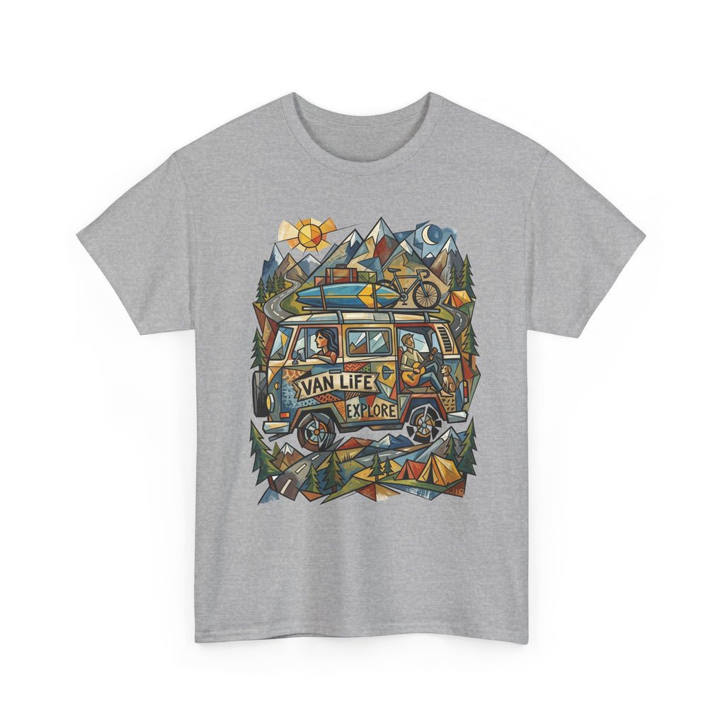 Van Life Explore T-Shirt — Retro Campervan Adventure Graphic Tee