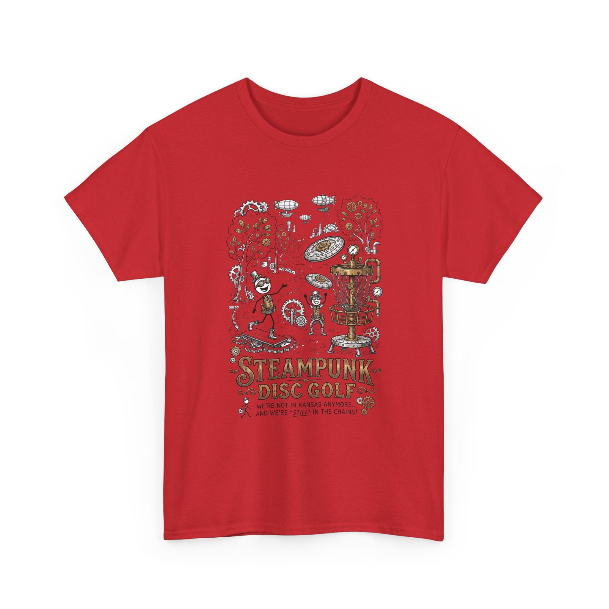 Steampunk Disc Golf T-Shirt — Vintage Victorian Disc Golf Design