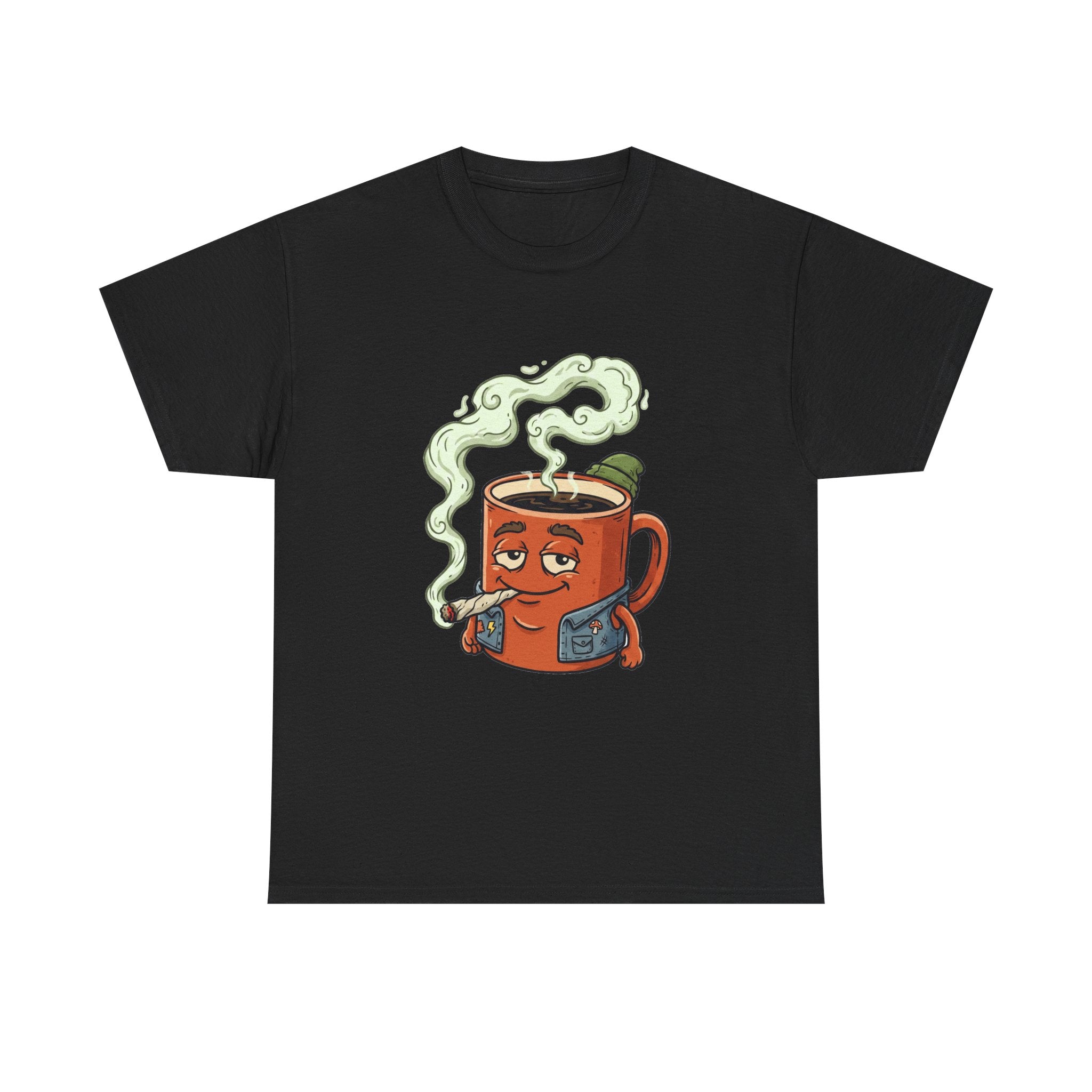 Coffee and a Joint Tee — Funny Smoking Coffee Graphic T-Shirt
