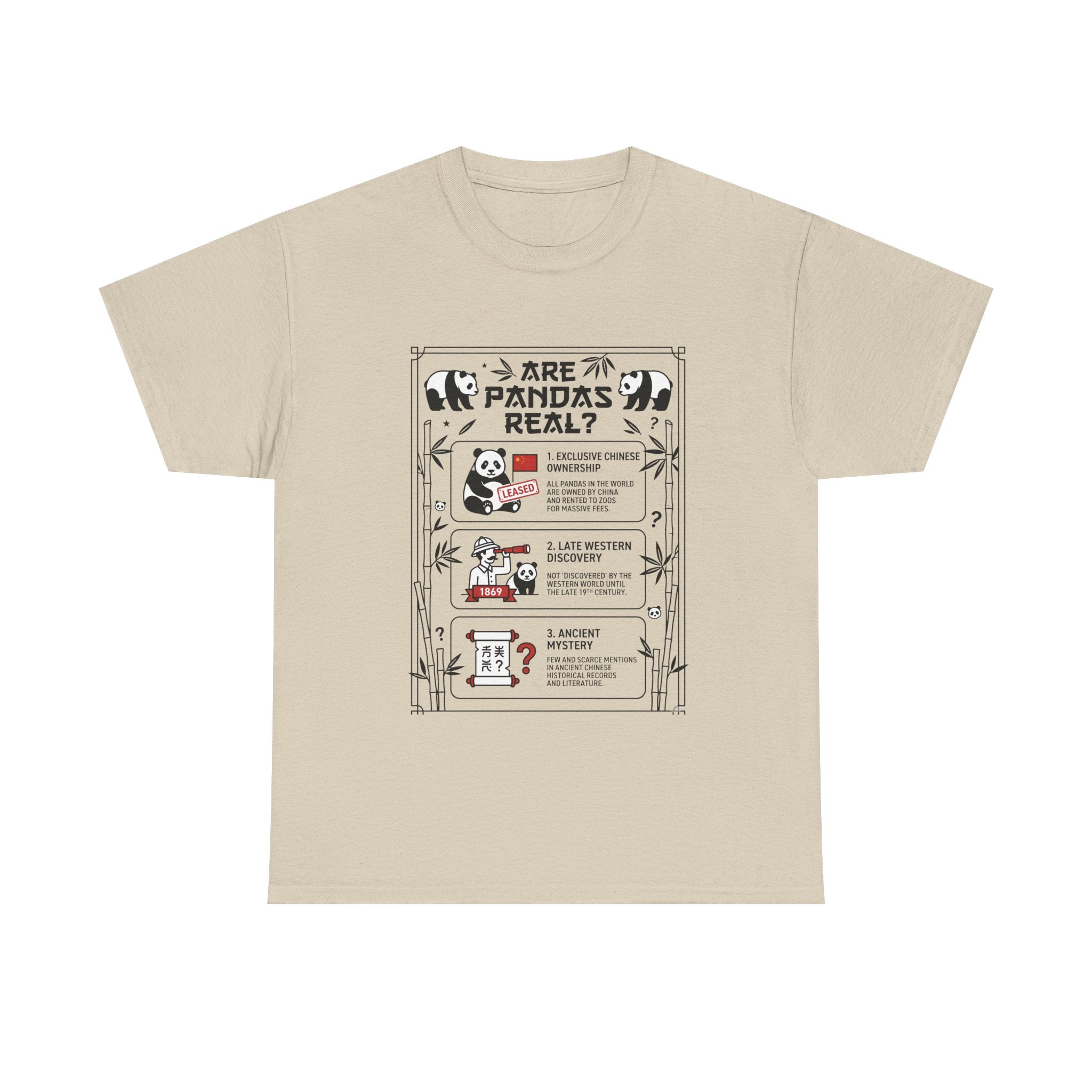 Are Pandas Real? Illustrated Infographic Tee - Funny Panda Facts T-Shirt
