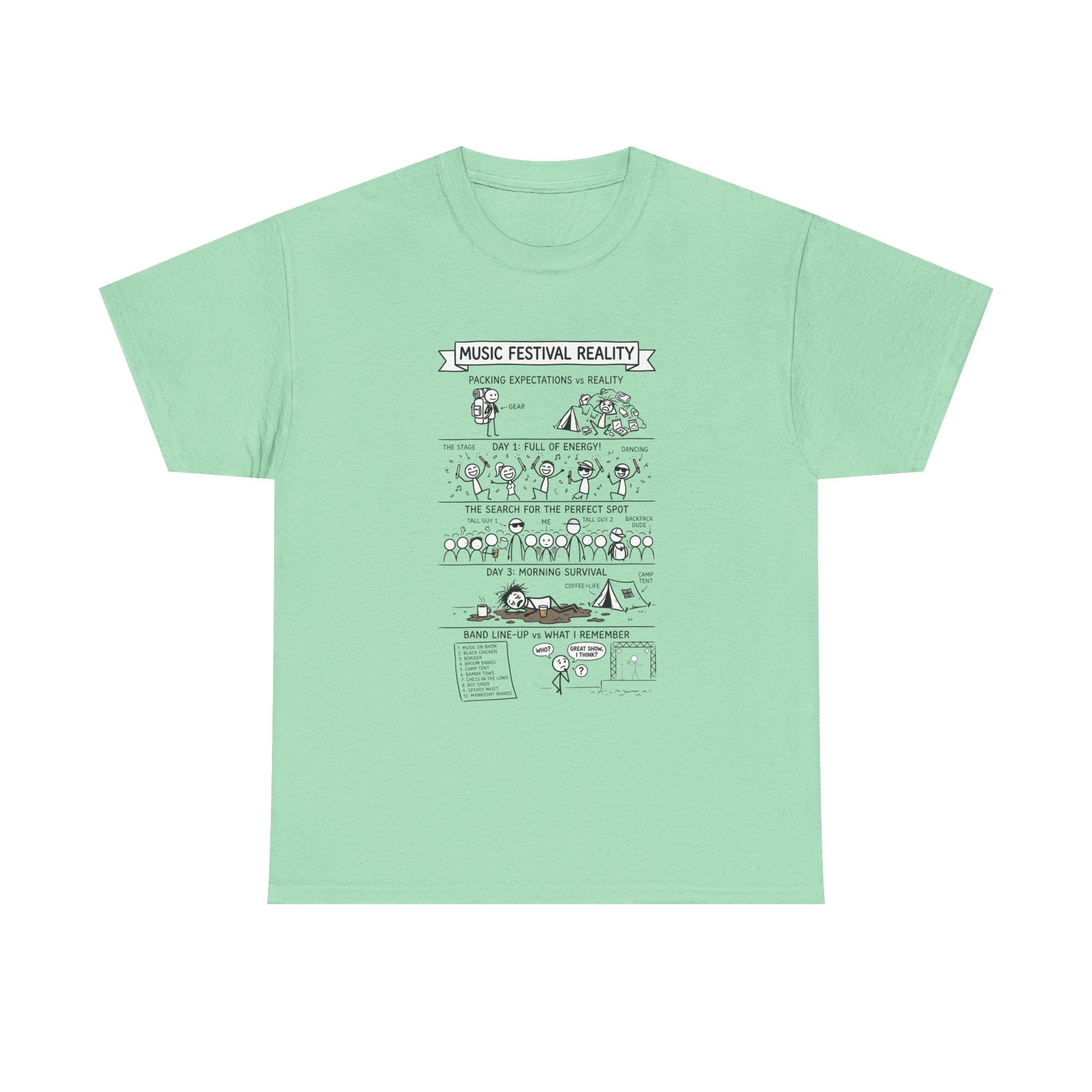 Music Festival Reality Tee – Funny Concert Comic Graphic T-Shirt