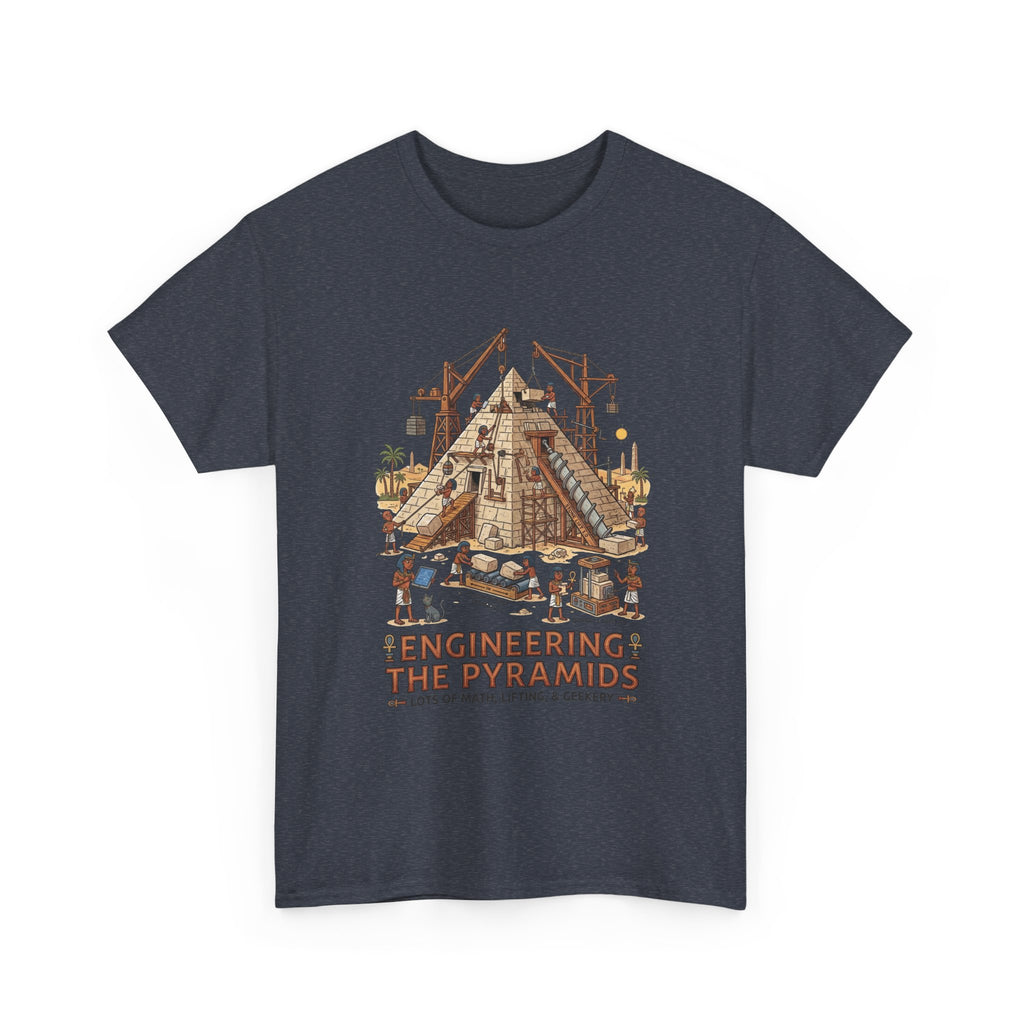 Pyramids Engineering T-Shirt – Vintage Egypt Construction Graphic Tee