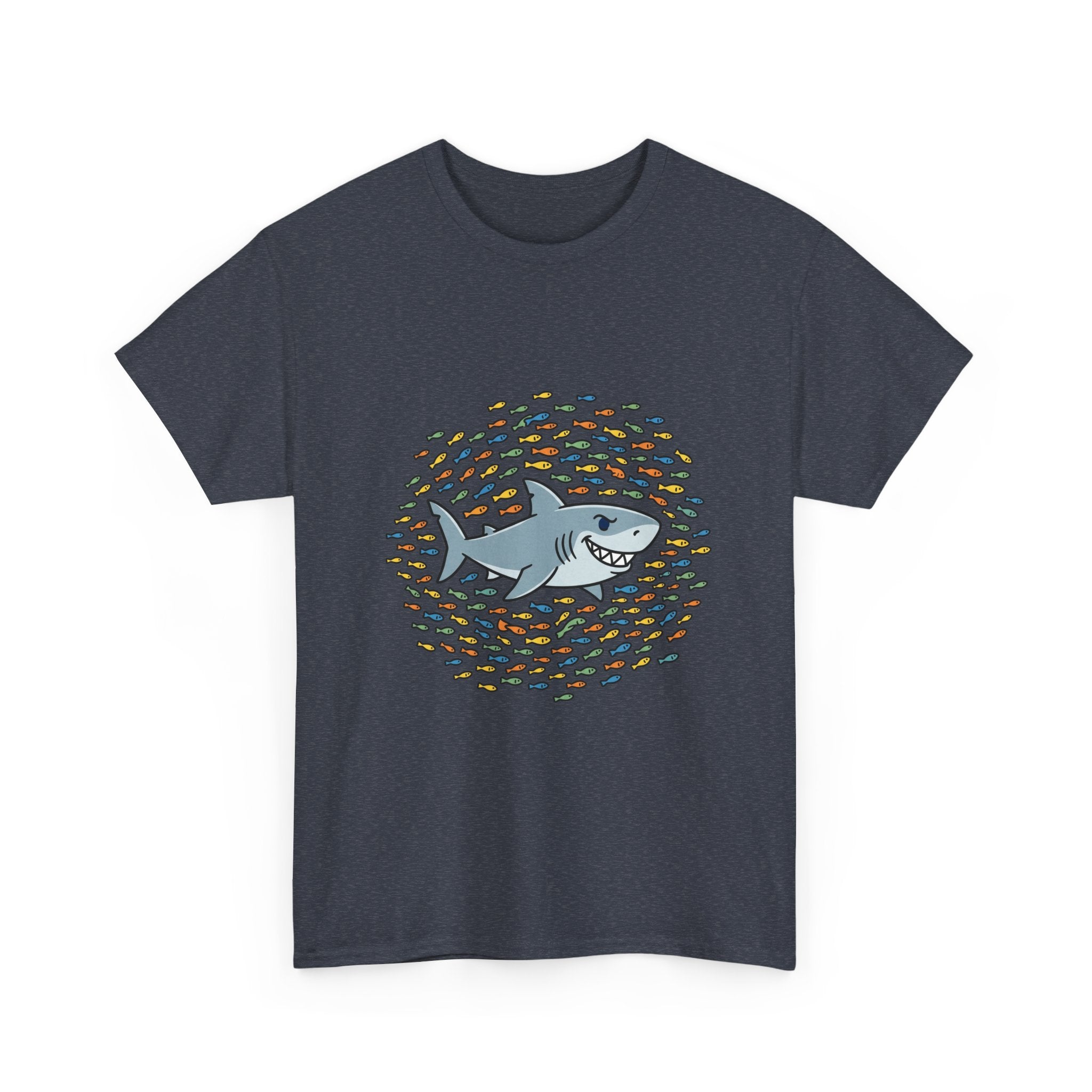 Shark and School Graphic Tee — Cute Ocean Kids Shirt