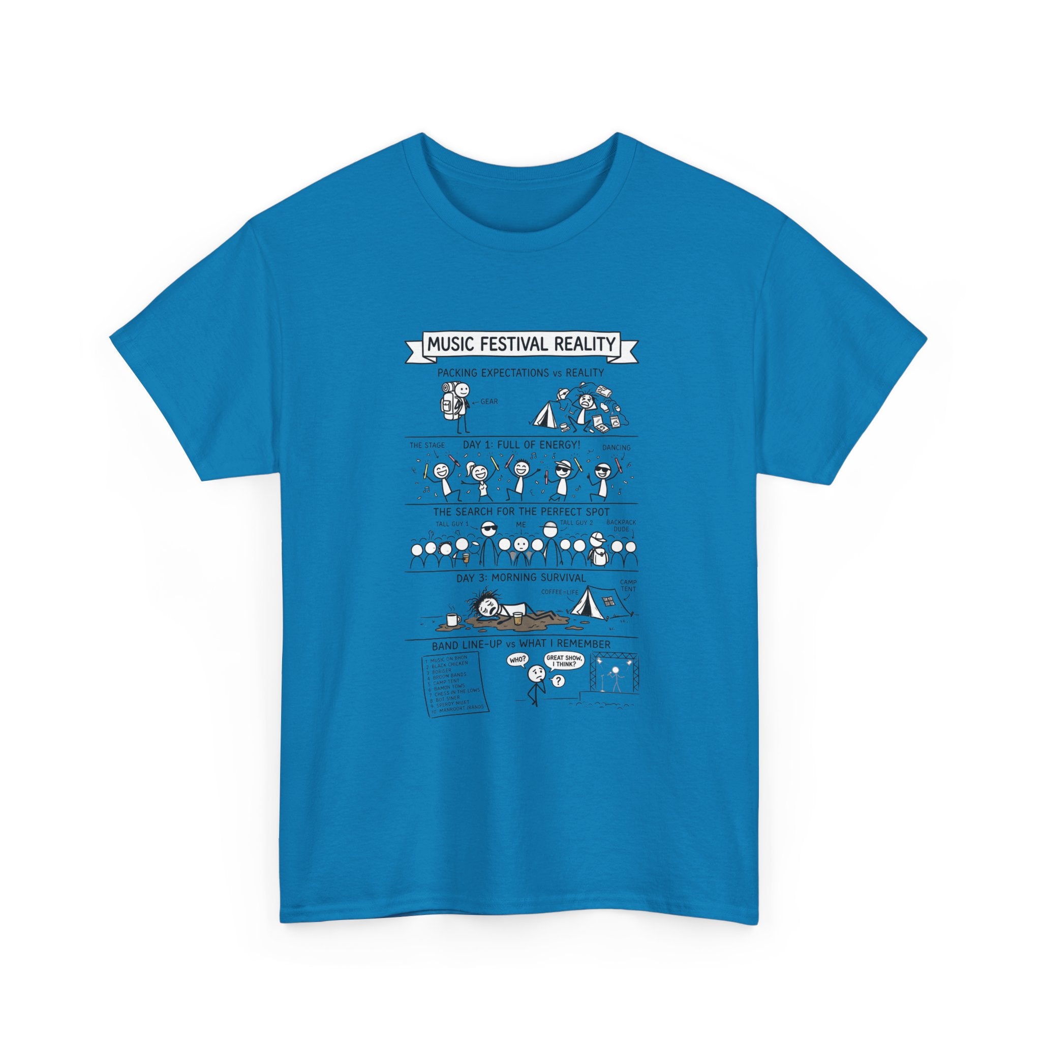 Music Festival Reality Tee – Funny Concert Comic Graphic T-Shirt