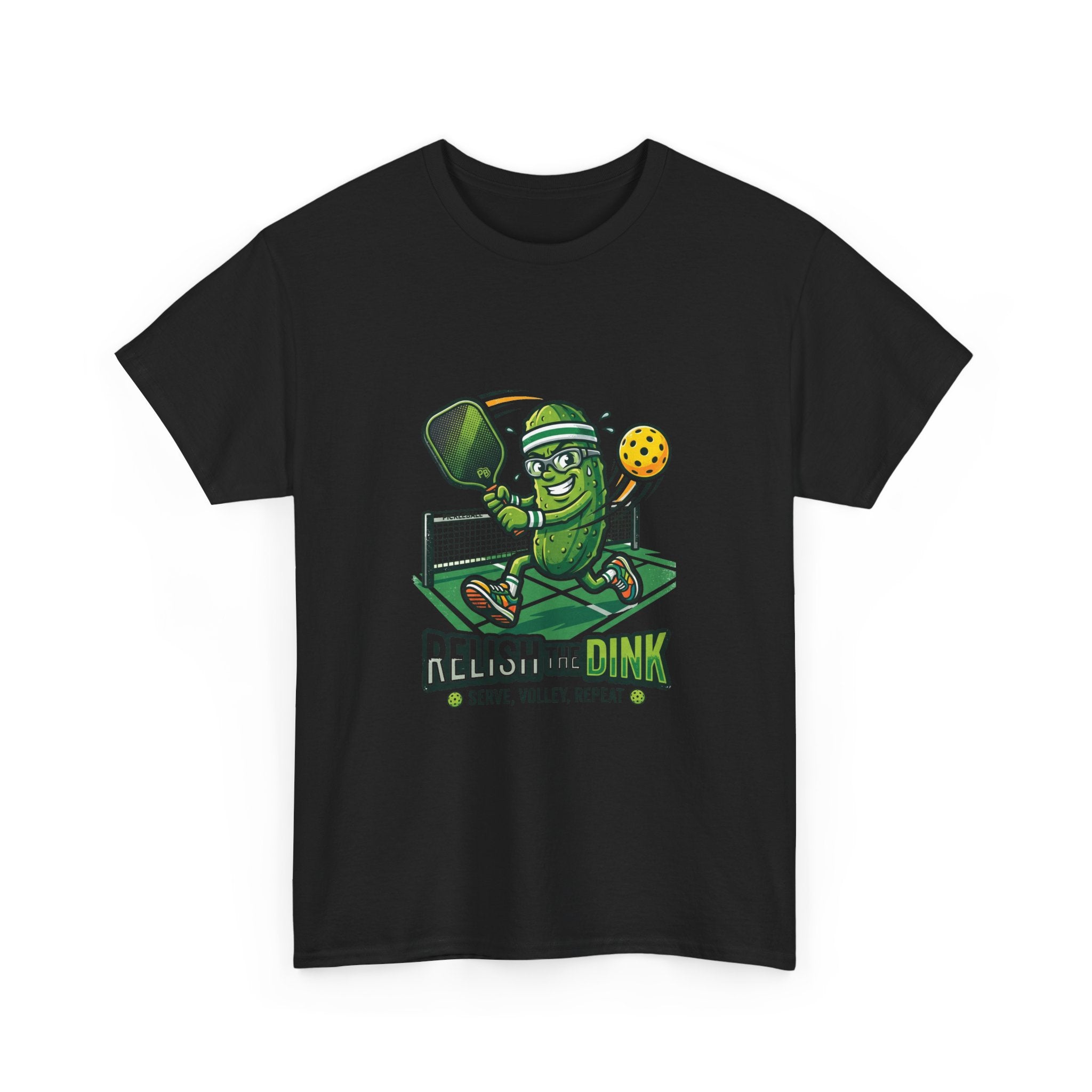 Pickleball 'Relish the Dink' T-Shirt – Funny Pickle Character Paddle Tee