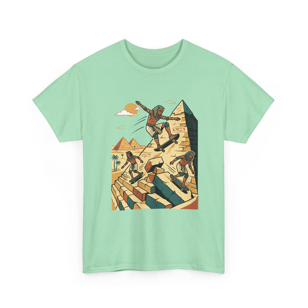 Pyramid Skateboarding Tee — Vintage Egyptian Skateboard Graphic T-Shirt