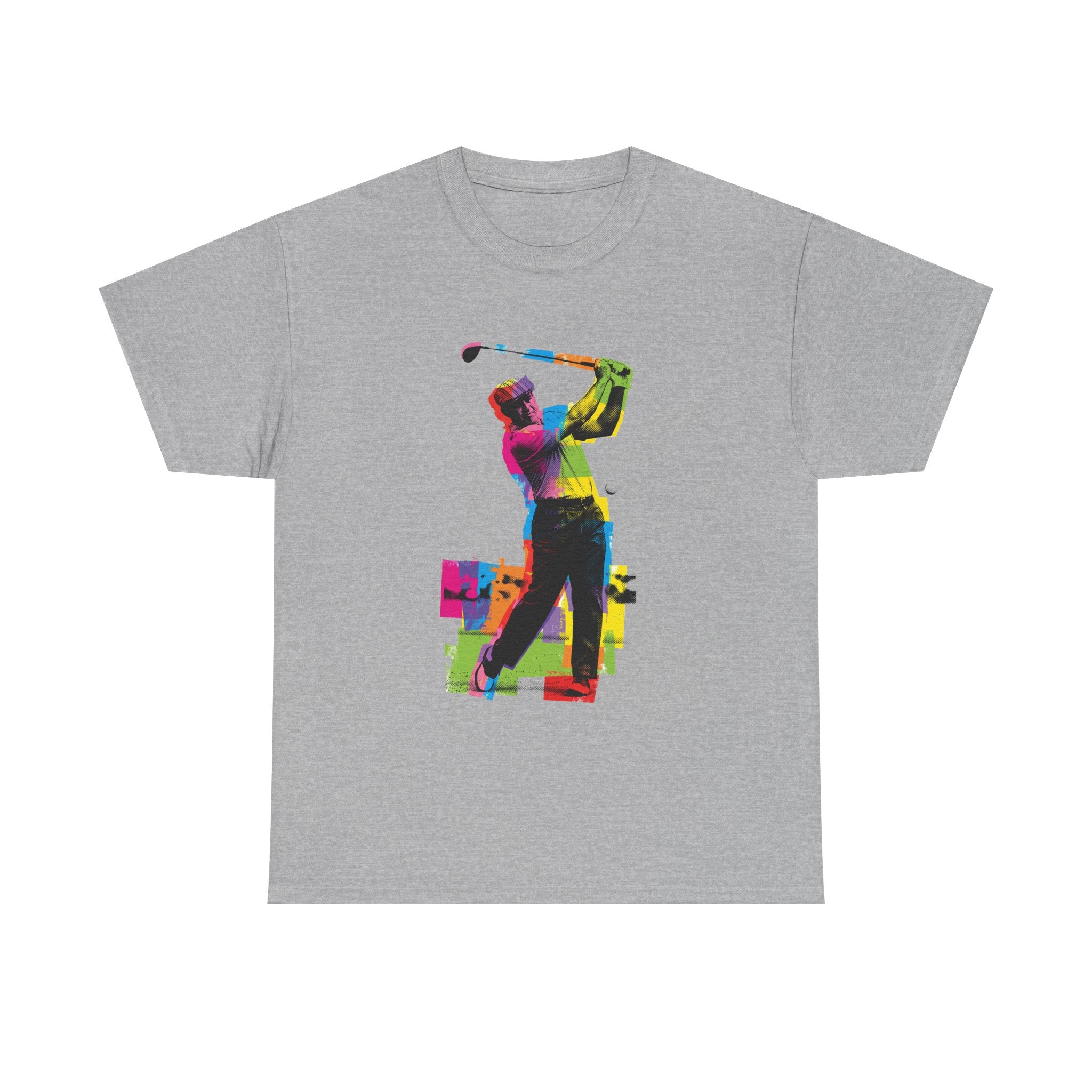 Golf Swing Pop Art T-Shirt — Colorful Golfer Graphic Tee