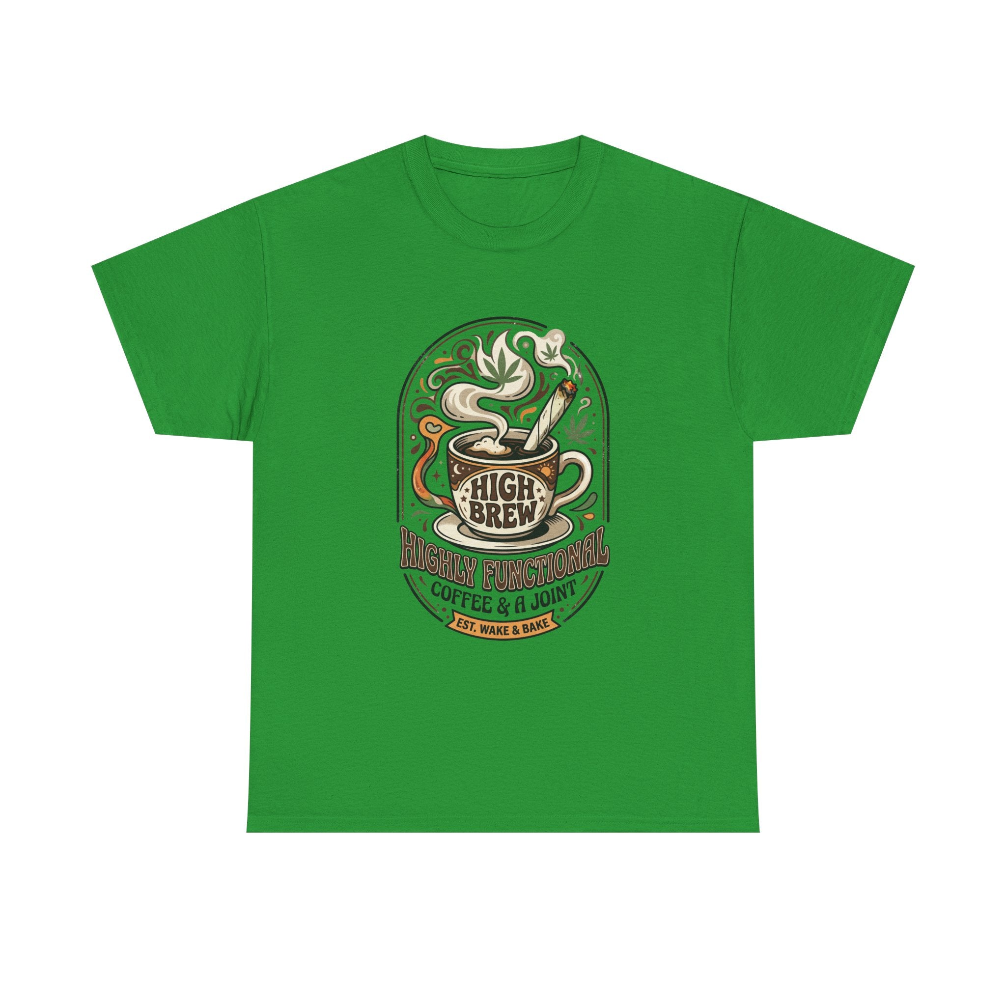 Coffee & Joint Tee — “High Brew” Graphic Coffee T‑Shirt