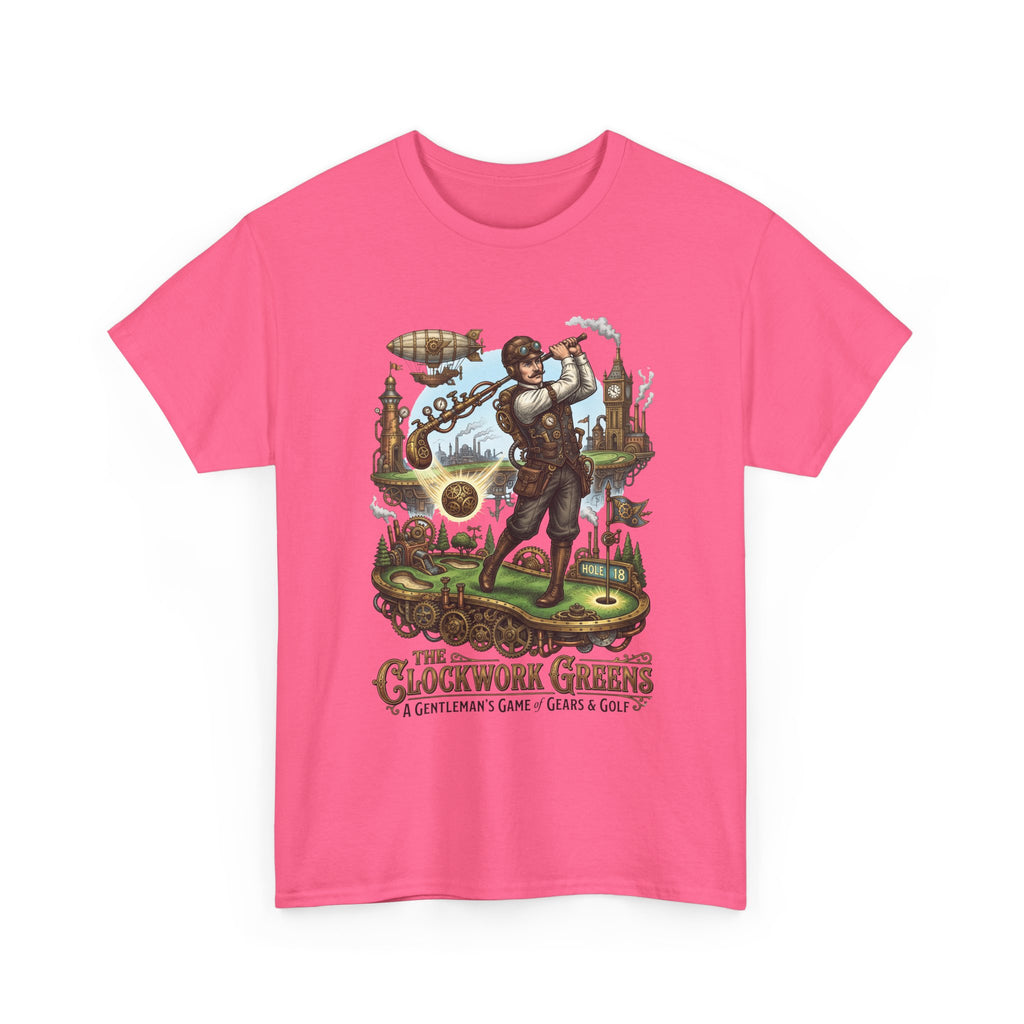Golf Steampunk T-Shirt — "The Clockwork Greens" Vintage Golfing Design