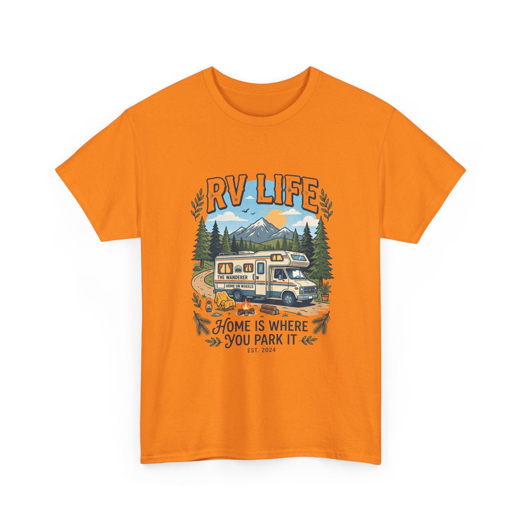 RV Life T-Shirt – “Home Is Where You Park It” Camper Tee for RVing & Outdoor Lovers