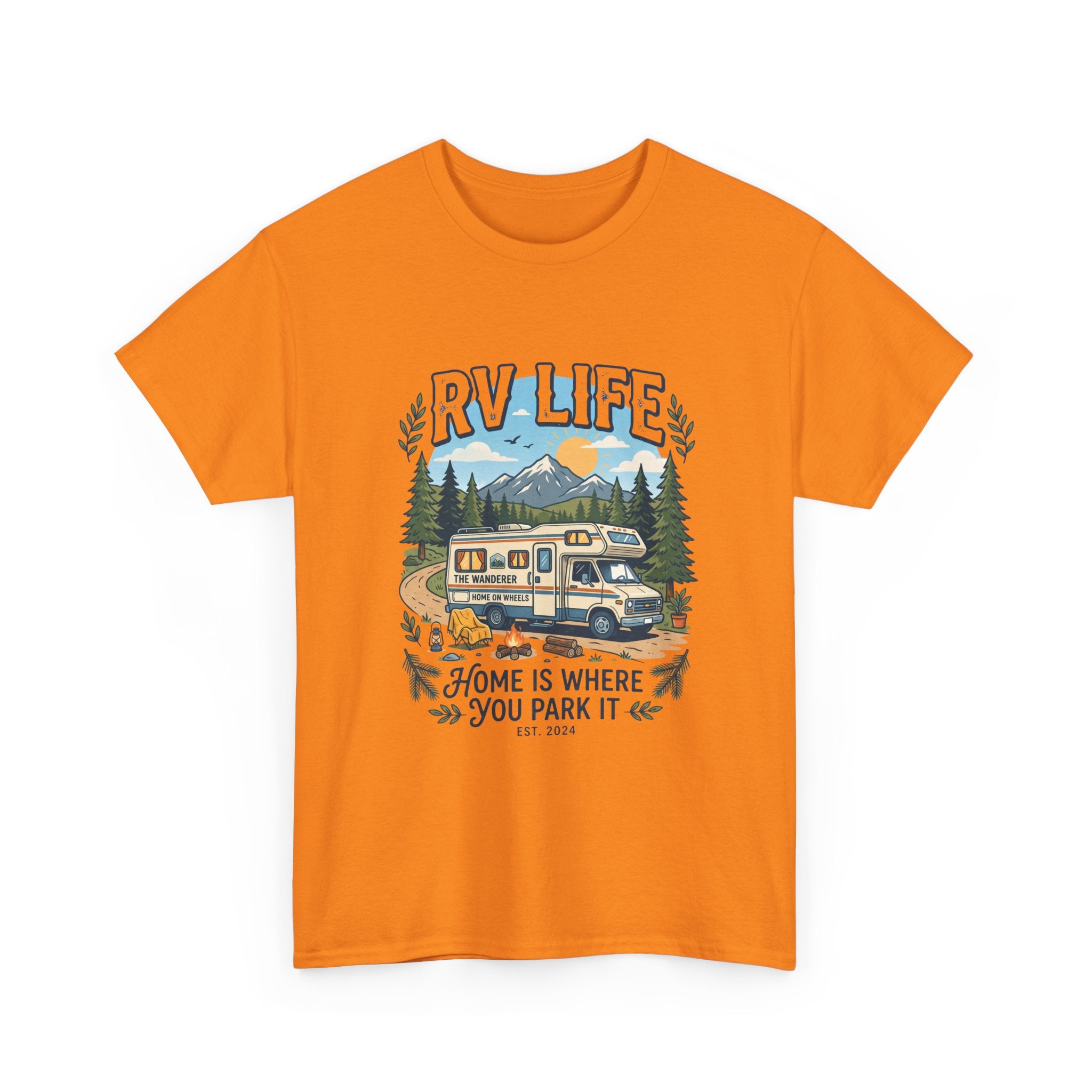 RV Life T-Shirt – “Home Is Where You Park It” Camper Tee for RVing & Outdoor Lovers