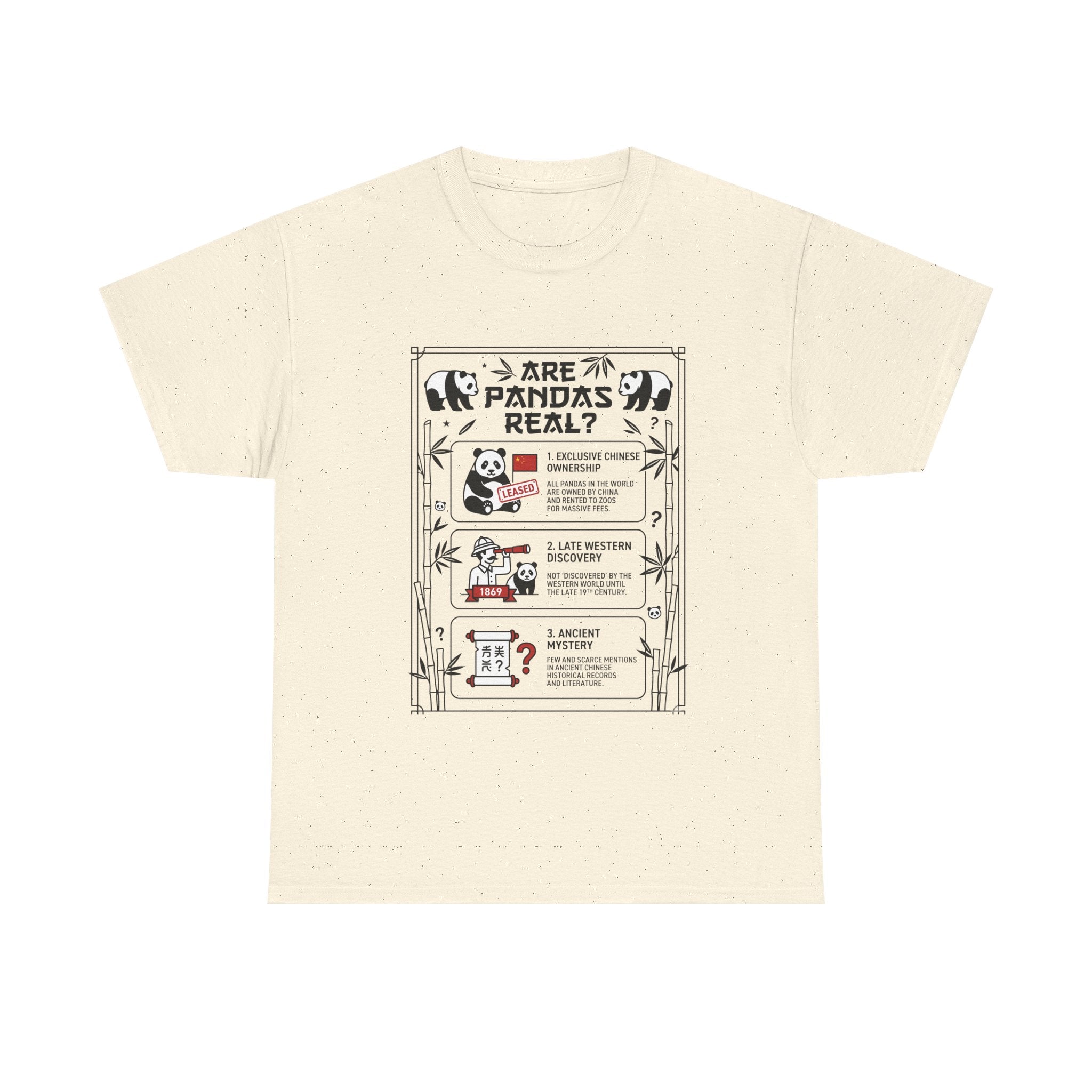 Are Pandas Real? Illustrated Infographic Tee - Funny Panda Facts T-Shirt