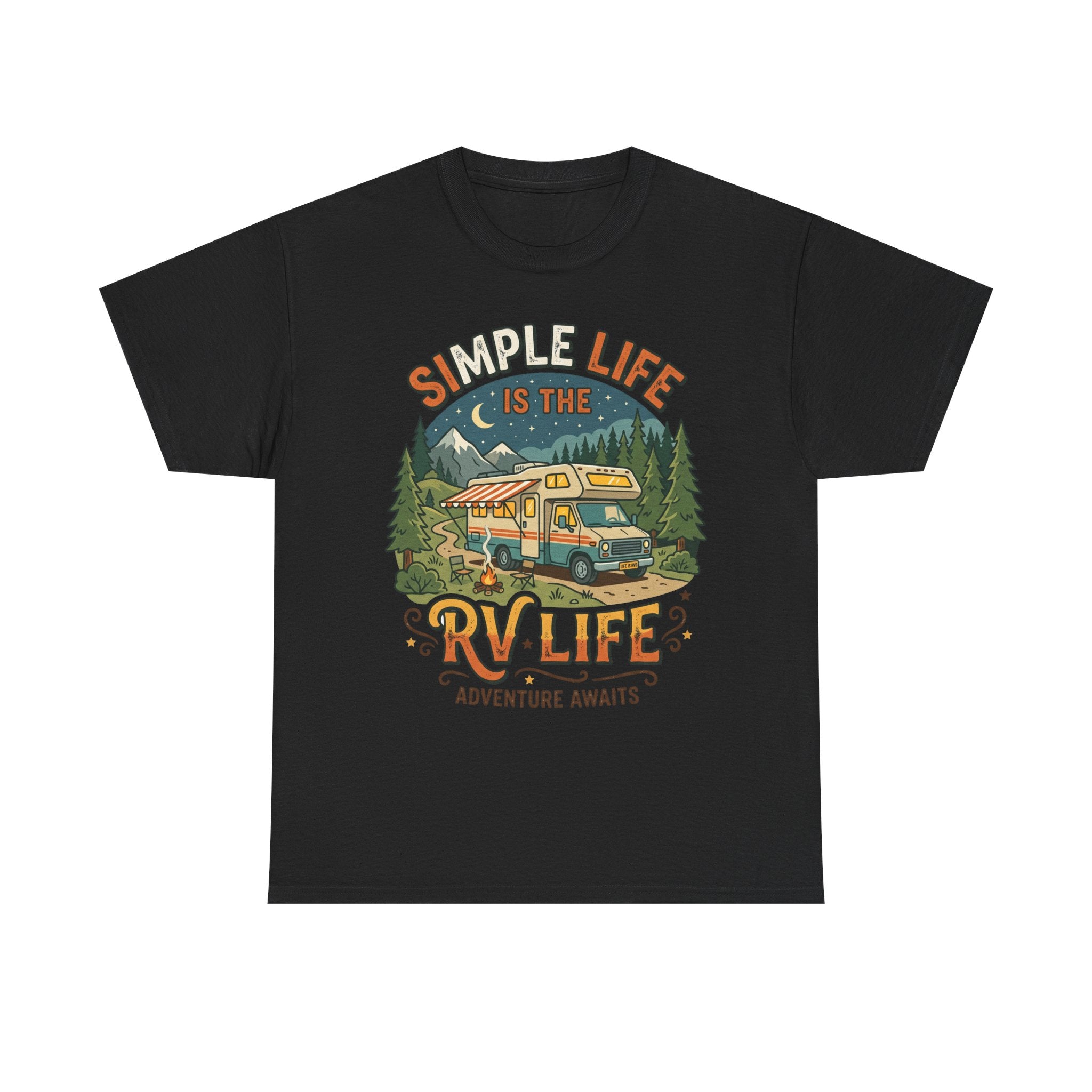 RV Life T‑Shirt — "Simple Life is the RV Life: Adventure Awaits" Camping Graphic Tee