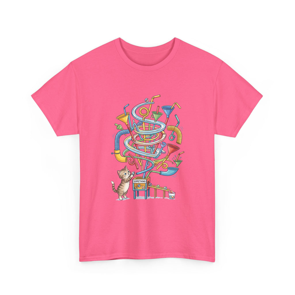 Music Cat T-Shirt — Whimsical Cat Playing Colorful Instruments Tee
