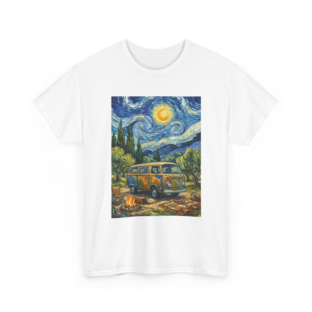 Van Gogh Night Van T-Shirt — Vintage Camper Starry Sky Tee