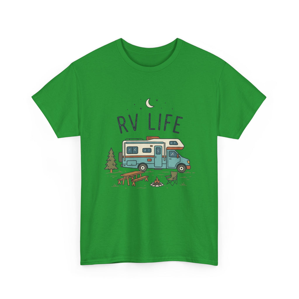 RV Life T‑Shirt — Retro Camper Tee for RV Travelers & Camping Enthusiasts