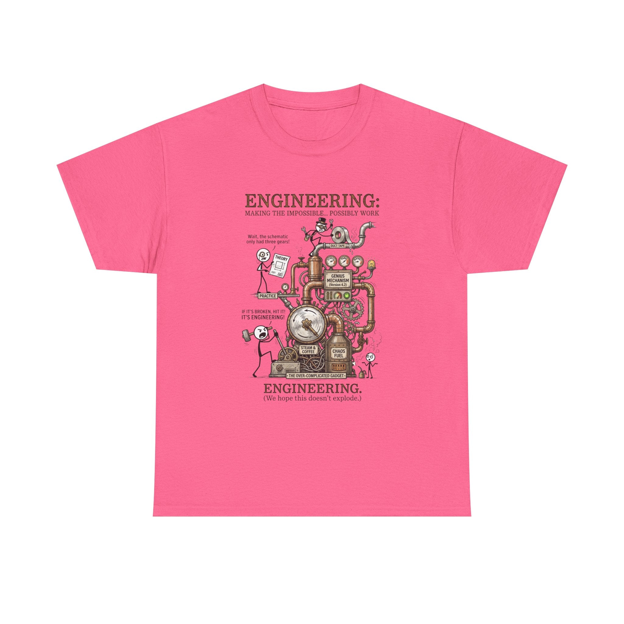 Engineering T‑Shirt – Coffee Diagram Tee (Funny "Engineering: Making the Impossible Work")