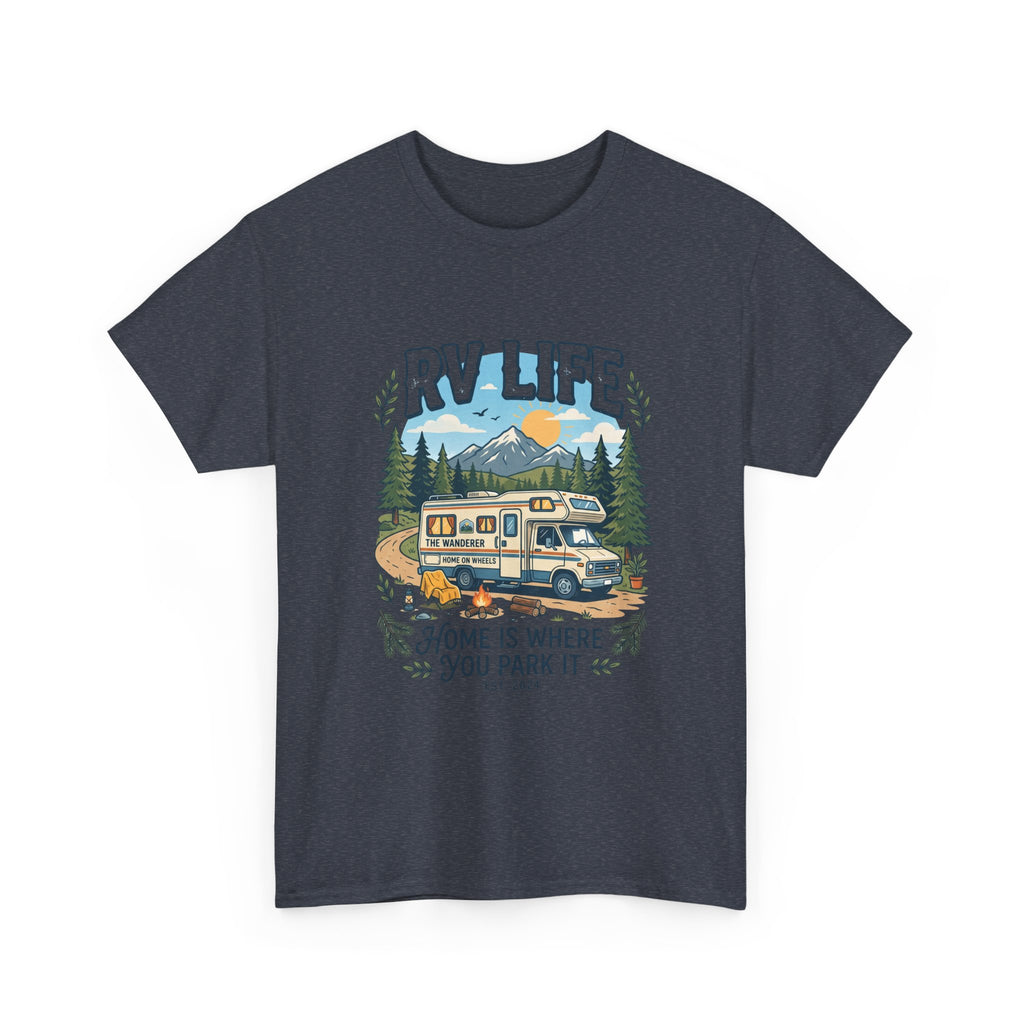RV Life T-Shirt – “Home Is Where You Park It” Camper Tee for RVing & Outdoor Lovers