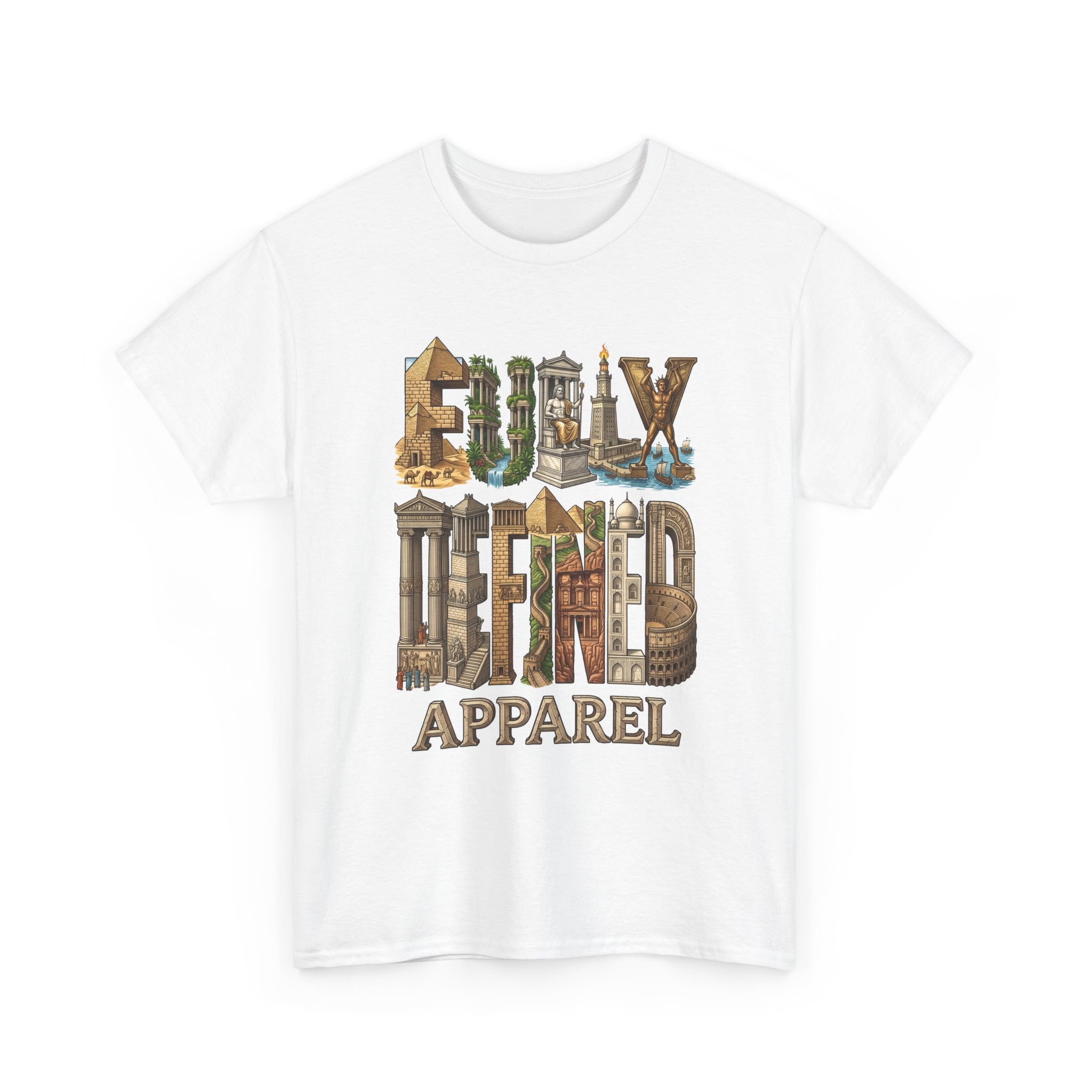 Fully Defined Apparel T‑Shirt — Wonders of the World Graphic Tee