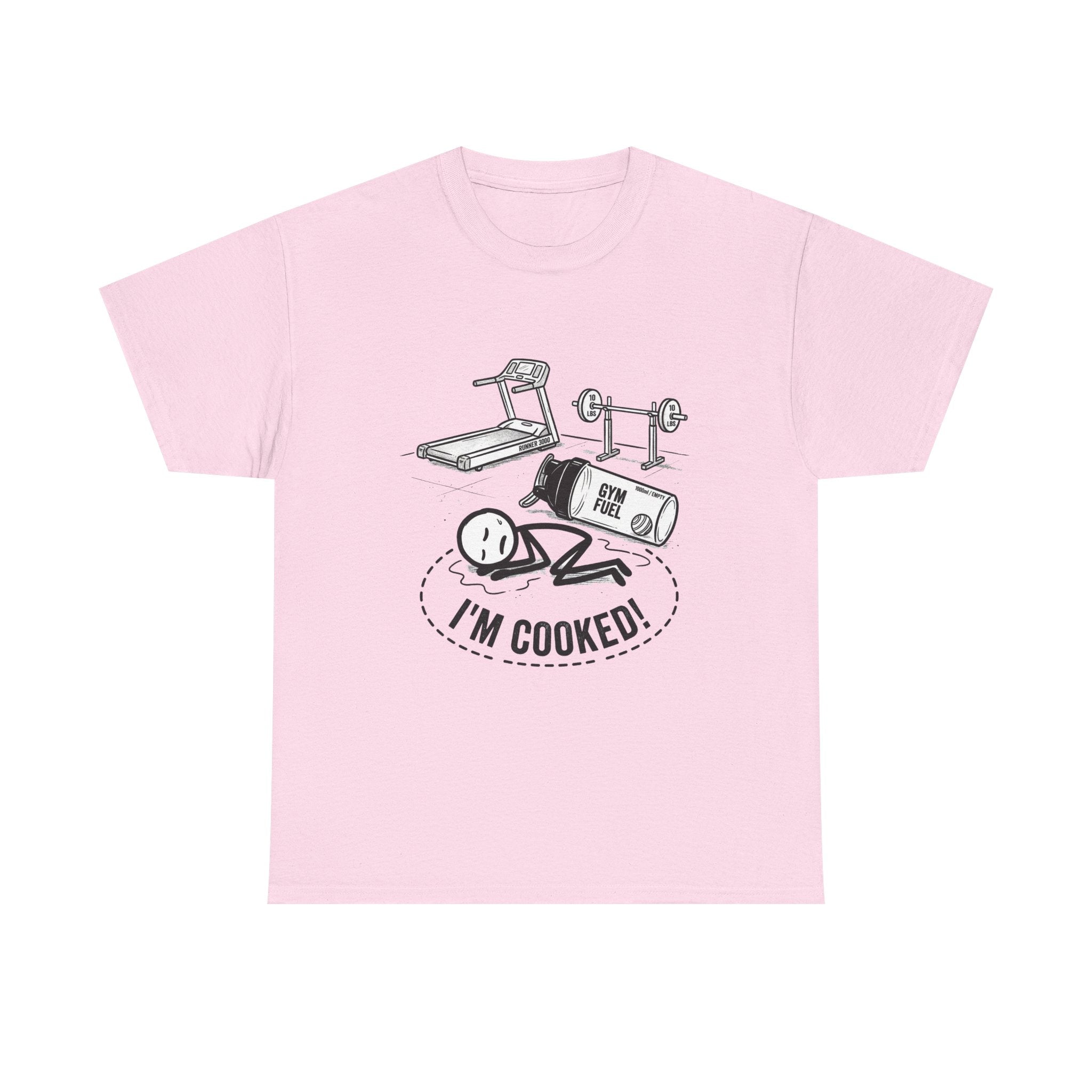 Fitness Humor T‑Shirt — "I'm Cooked!" Workout Exhaustion Tee