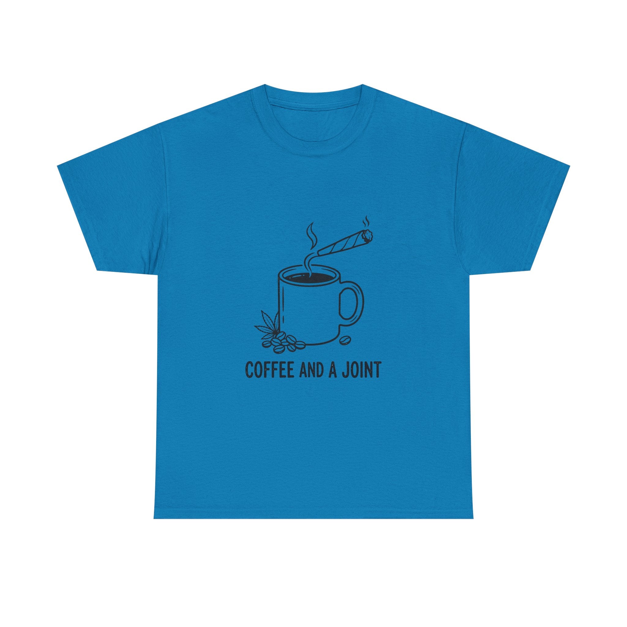 Coffee and a Joint Tee — Cannabis Coffee Minimalist T‑Shirt