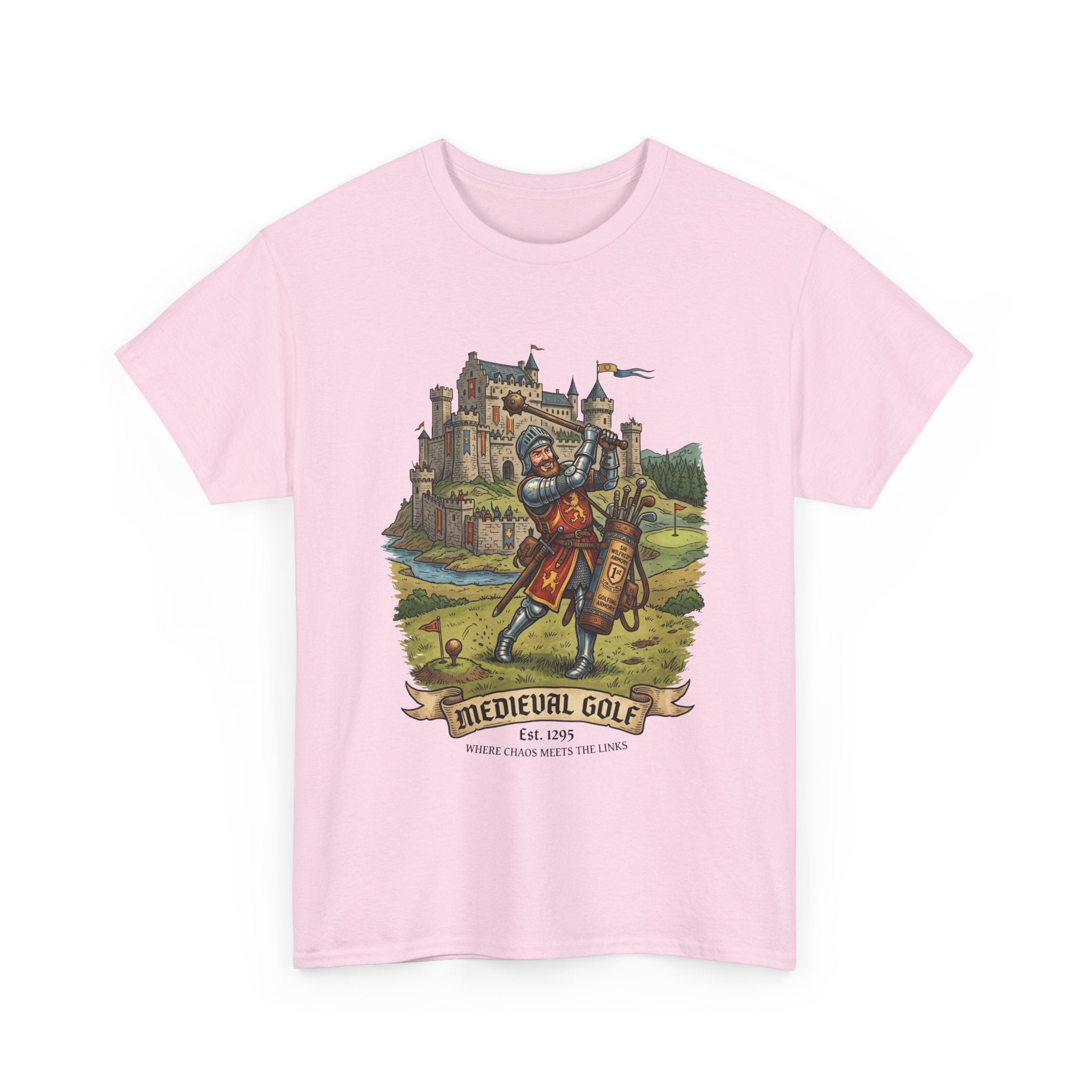 Medieval Golf T-Shirt – Vintage Knight Golfing Castle Graphic Tee