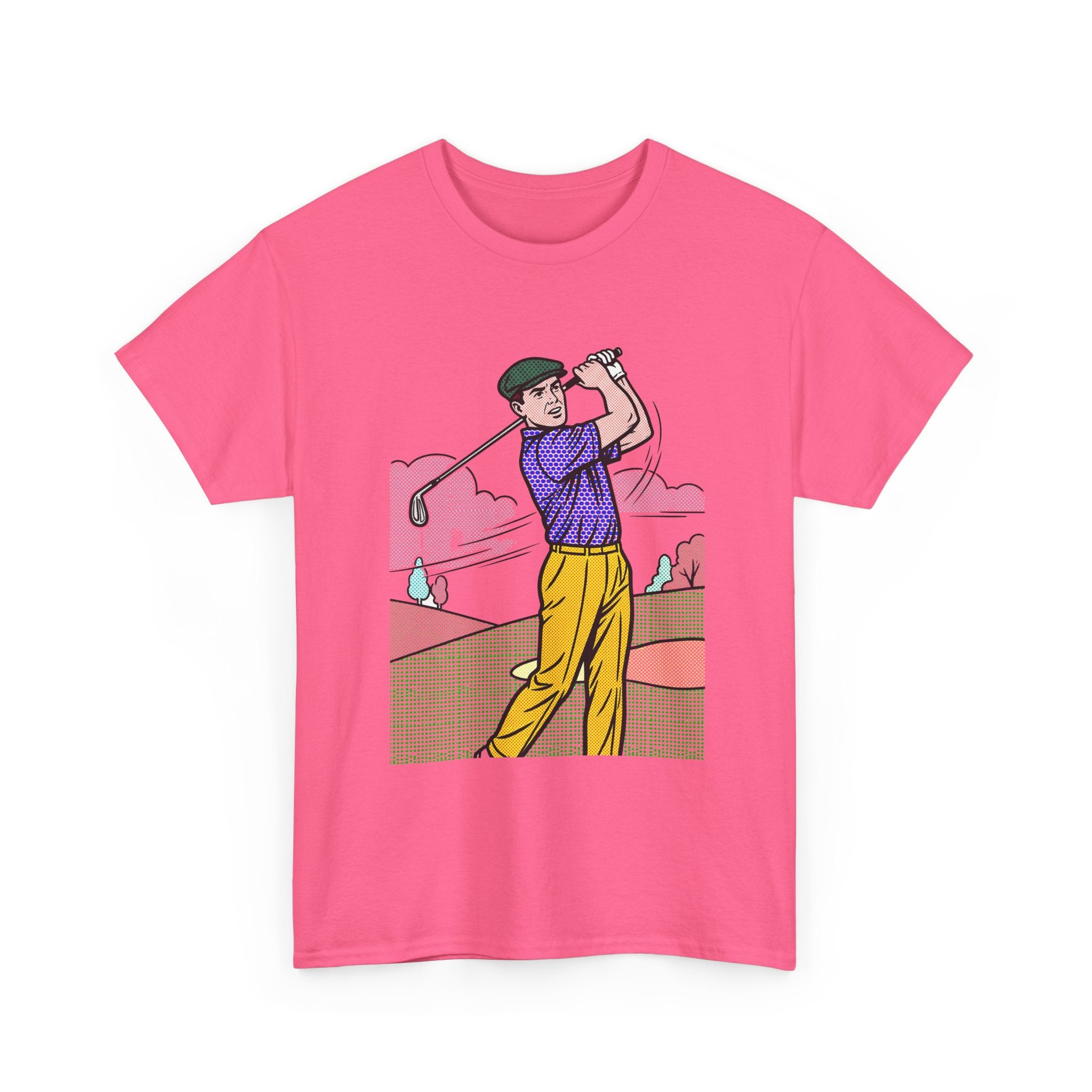 Golf Golfer Illustration T‑Shirt — Vintage Swing Graphic Tee for Golf Lovers