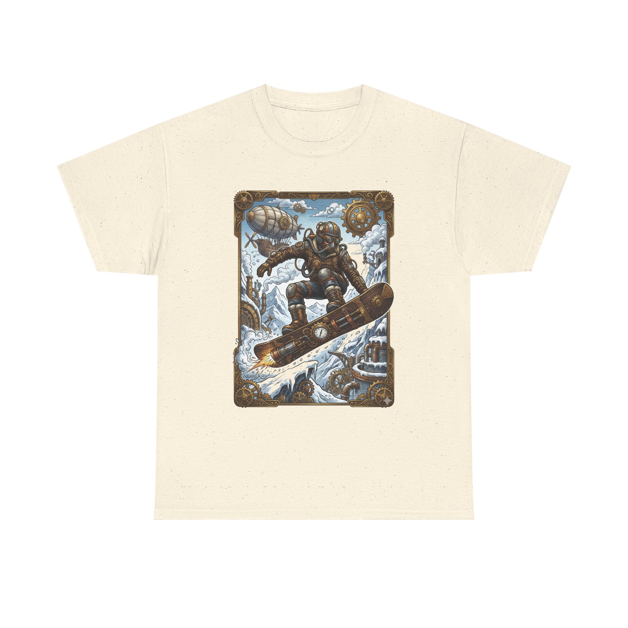 Steampunk Snowboarder Tee — Vintage Deep-Sea Snowboarding Graphic Shirt