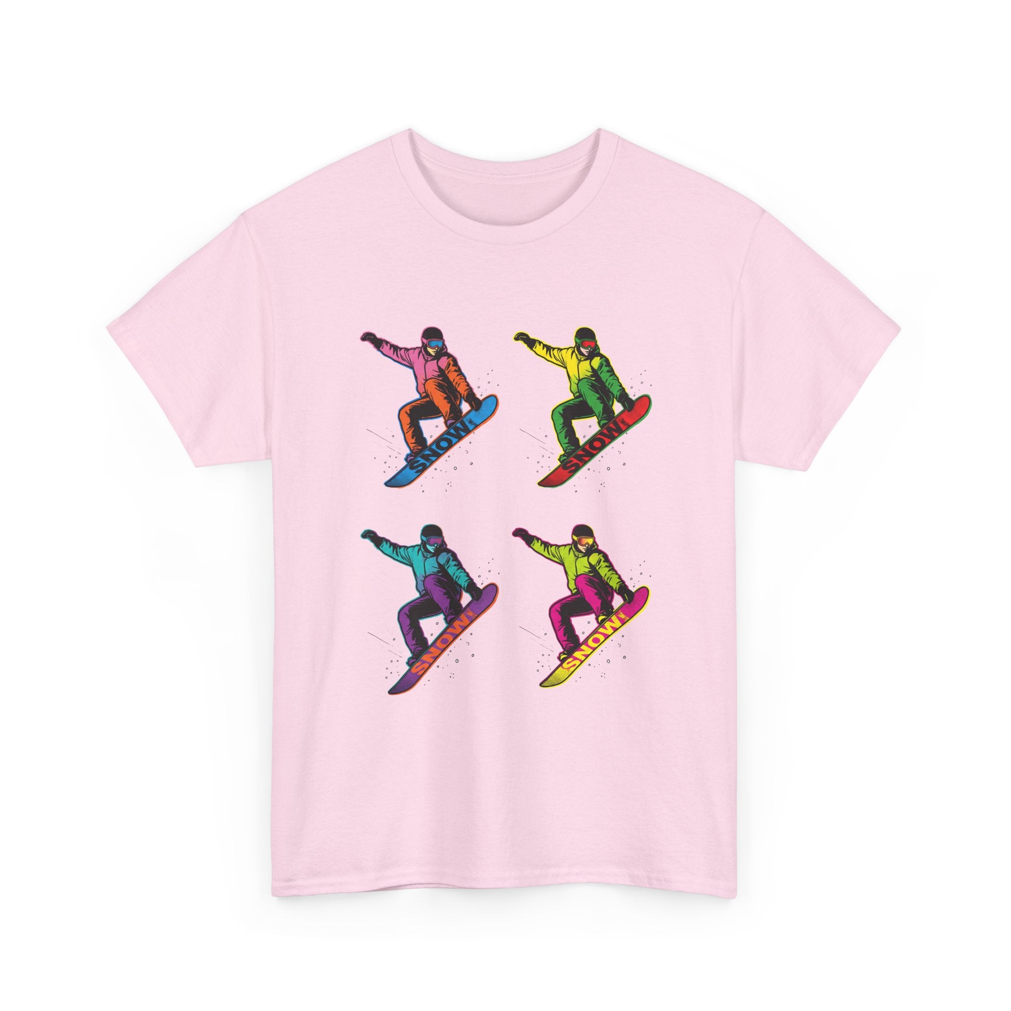 Snowboarder Pop Art T-Shirt – Colorful Retro Snowboarding Graphic Tee