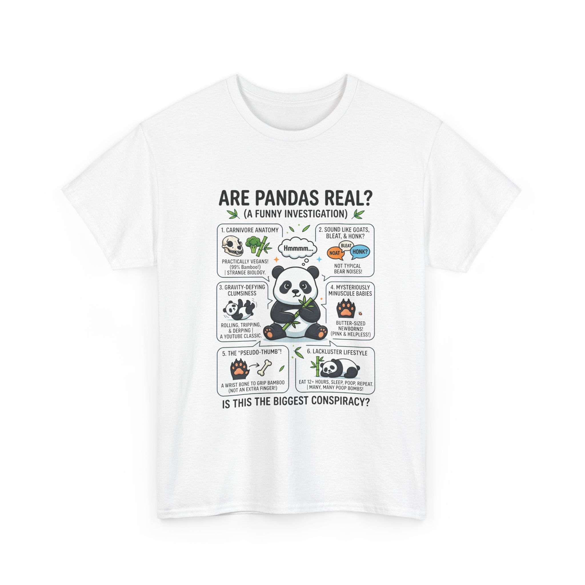 Are Pandas Real? Funny Panda Infographic T-Shirt