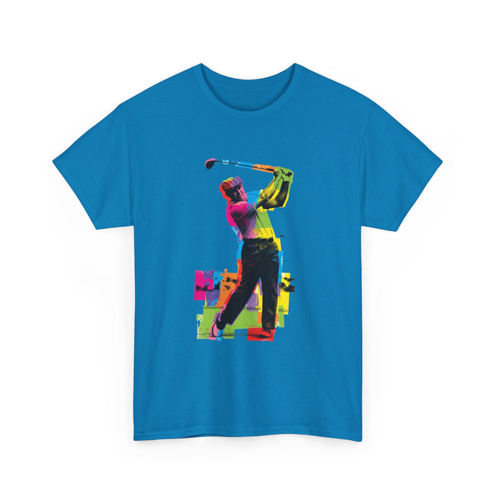 Golf Swing Pop Art T-Shirt — Colorful Golfer Graphic Tee