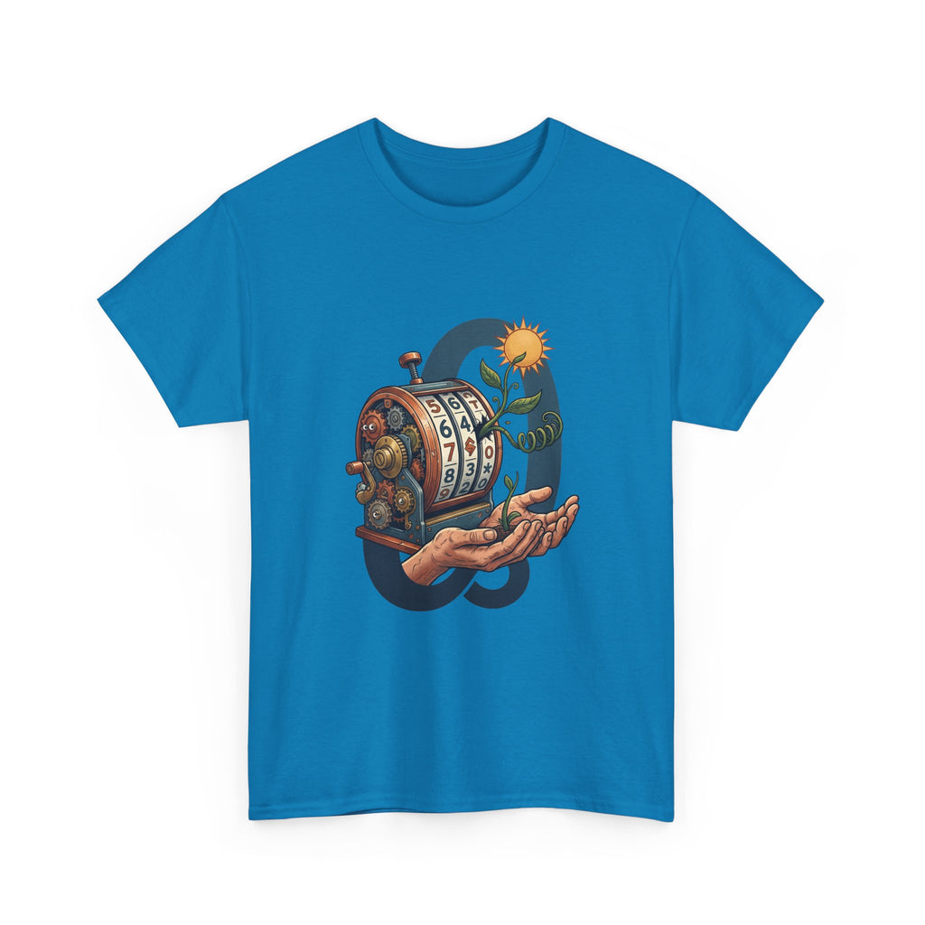 Vintage Slot Machine Tee — Retro Casino Art T-Shirt with Sunflower. idk
