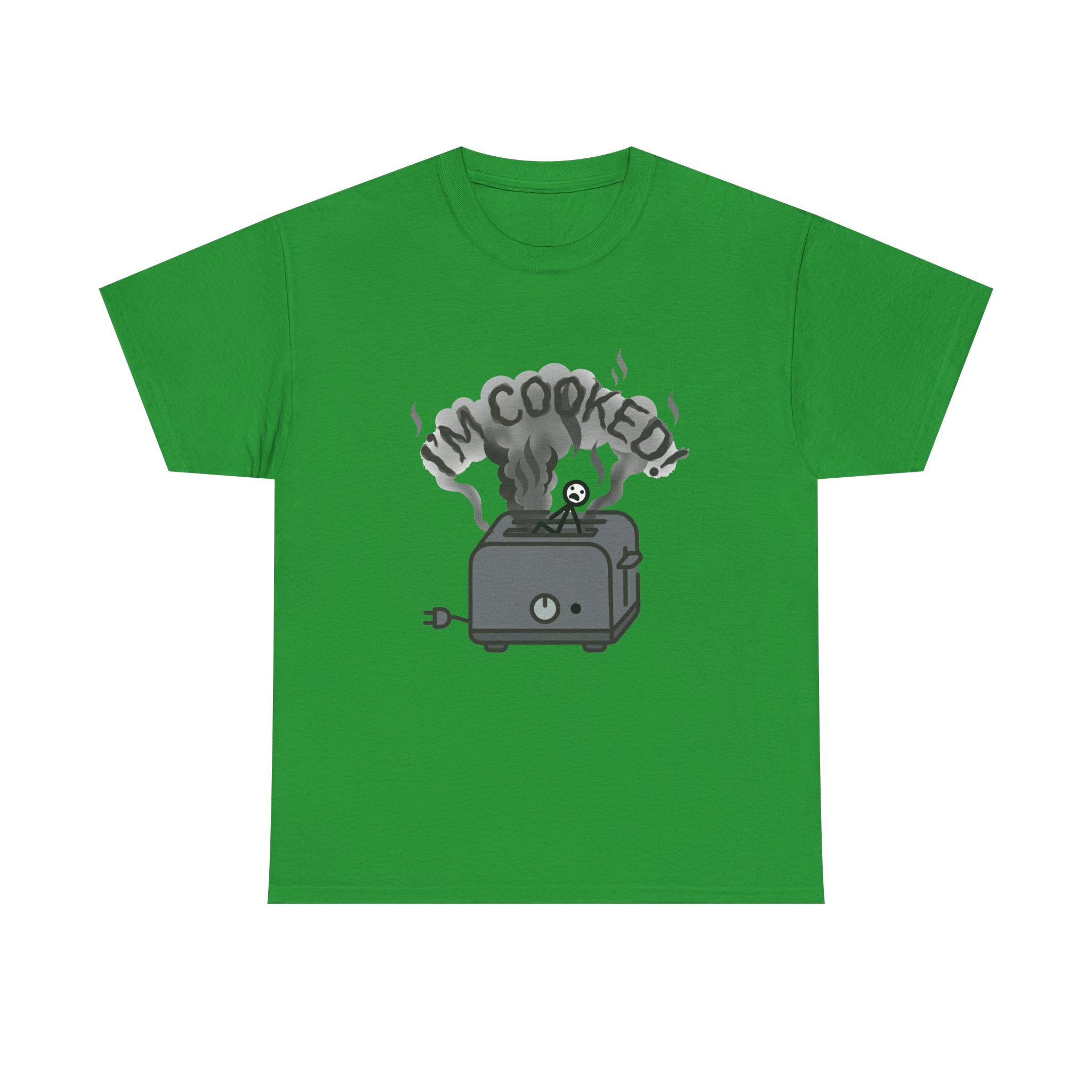I'm Cooked Toaster T‑Shirt — Funny Kitchen Appliance Graphic Tee