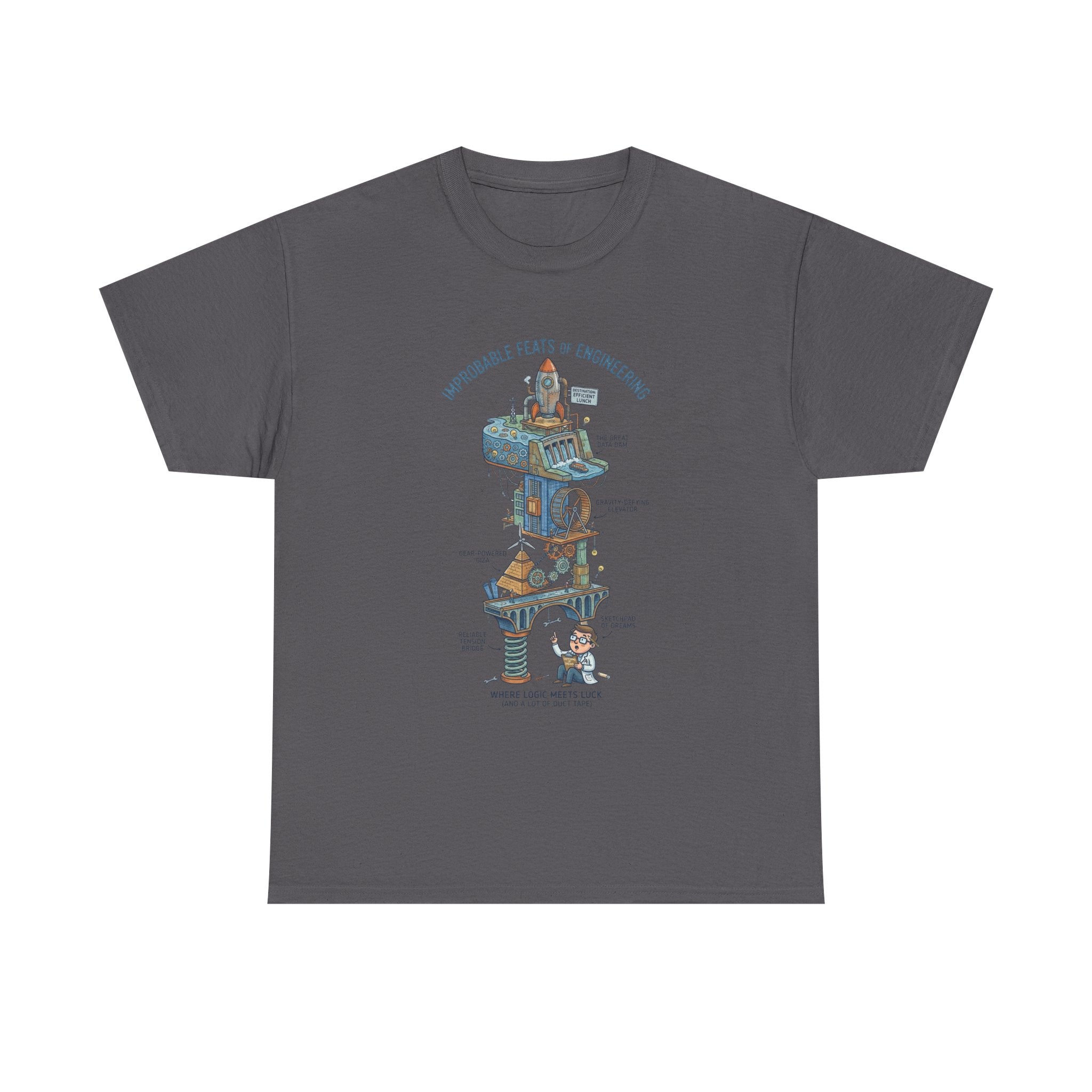 Engineering Feats T‑Shirt — Engineering Diagram Tee