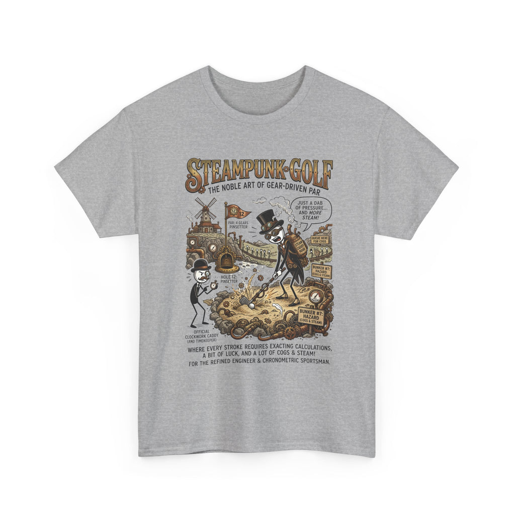 Steampunk Golf T-Shirt — Vintage Mechanical Golfers Graphic Tee