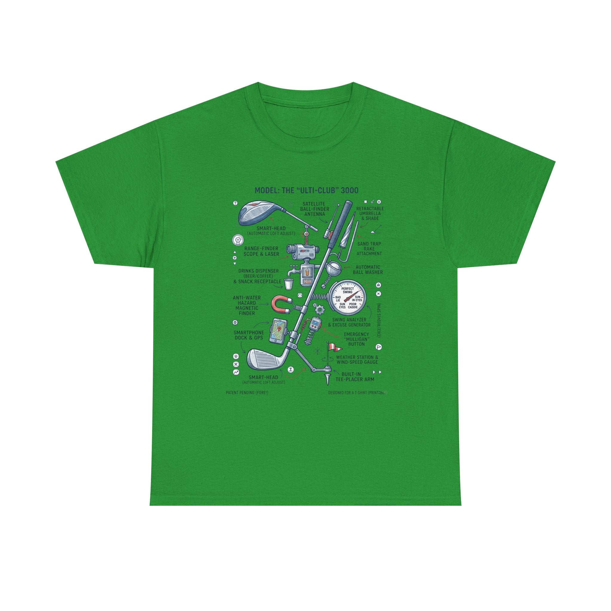 T-Shirt — Golf Club Diagram Vintage Schematic Tee