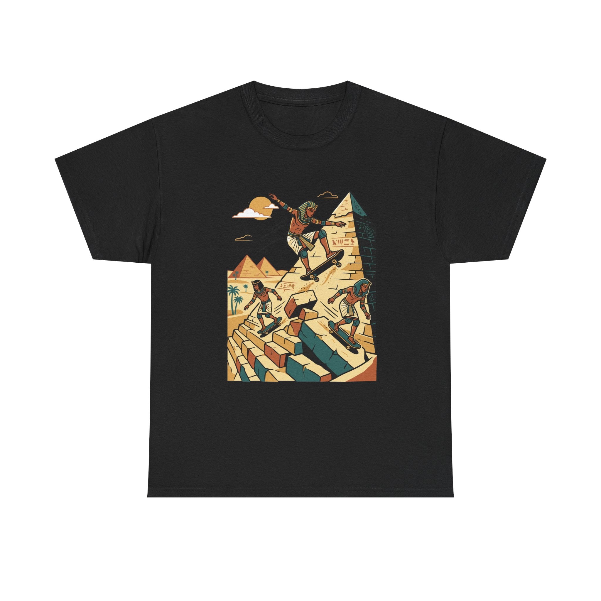 Pyramid Skateboarding Tee — Vintage Egyptian Skateboard Graphic T-Shirt